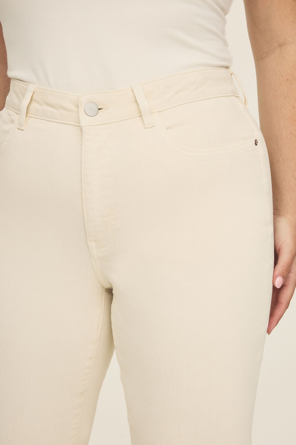 Women's Plus Straight Leg Off-White Jean