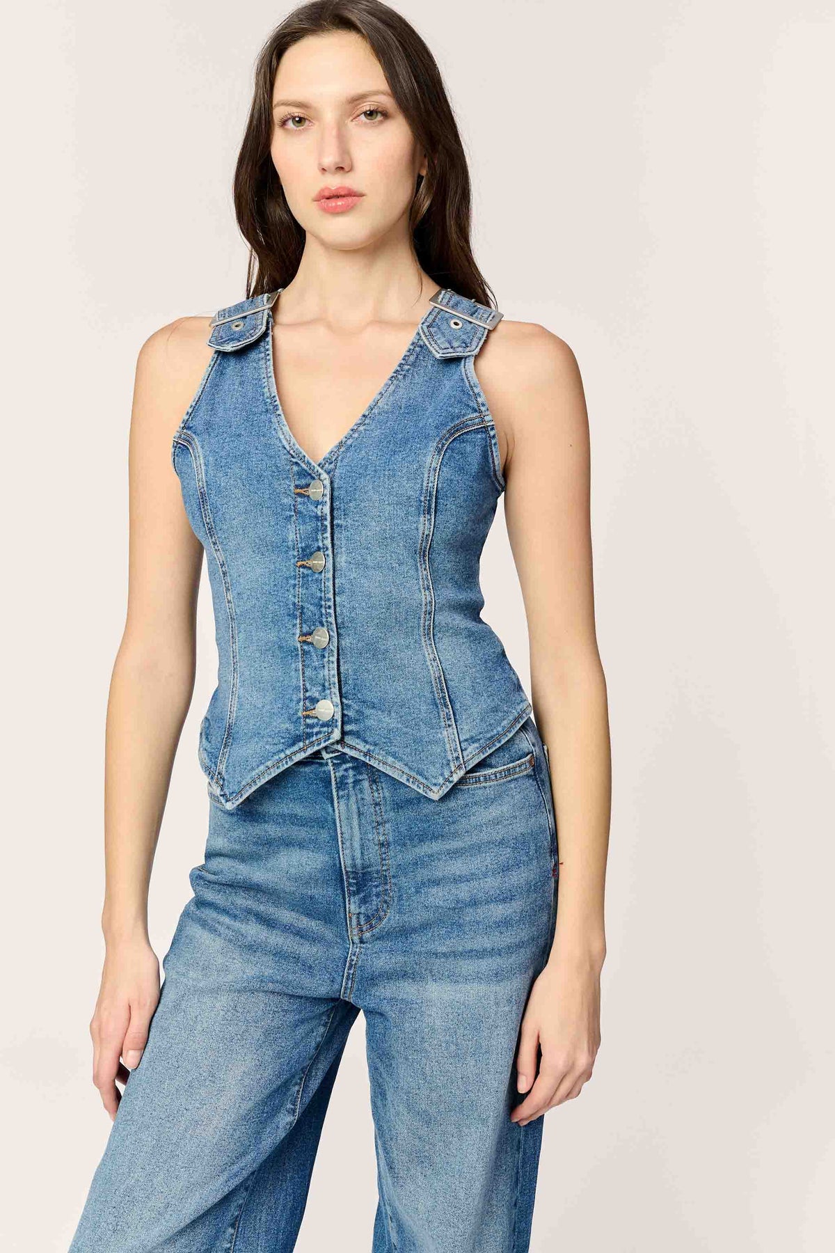 JNB - DENIM VEST | ROCKAWAY