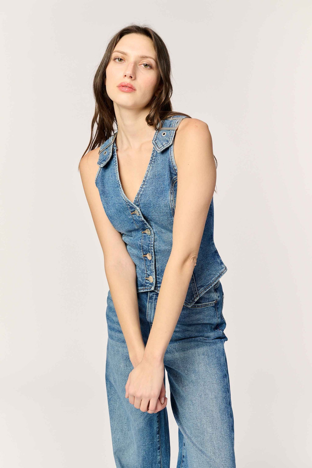 JNB - DENIM VEST | ROCKAWAY