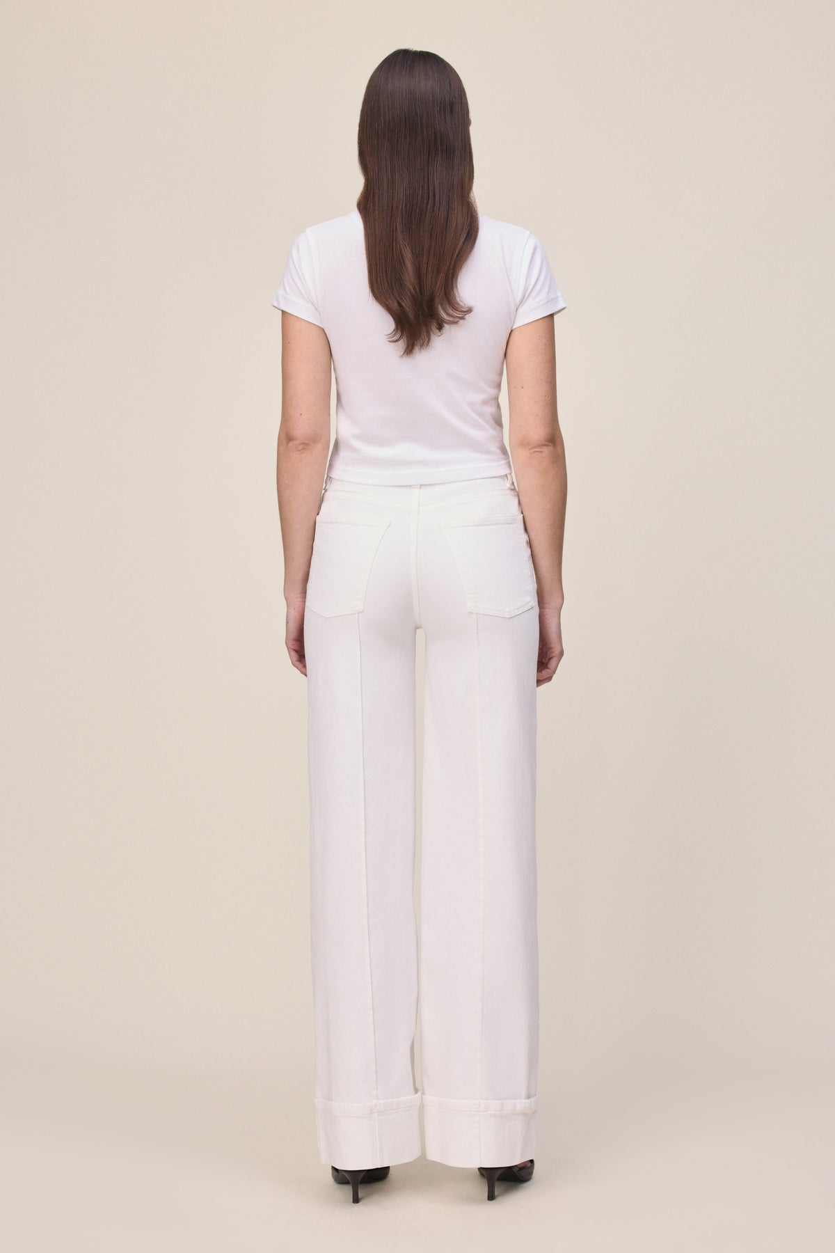Women's Wide Leg White Jean
