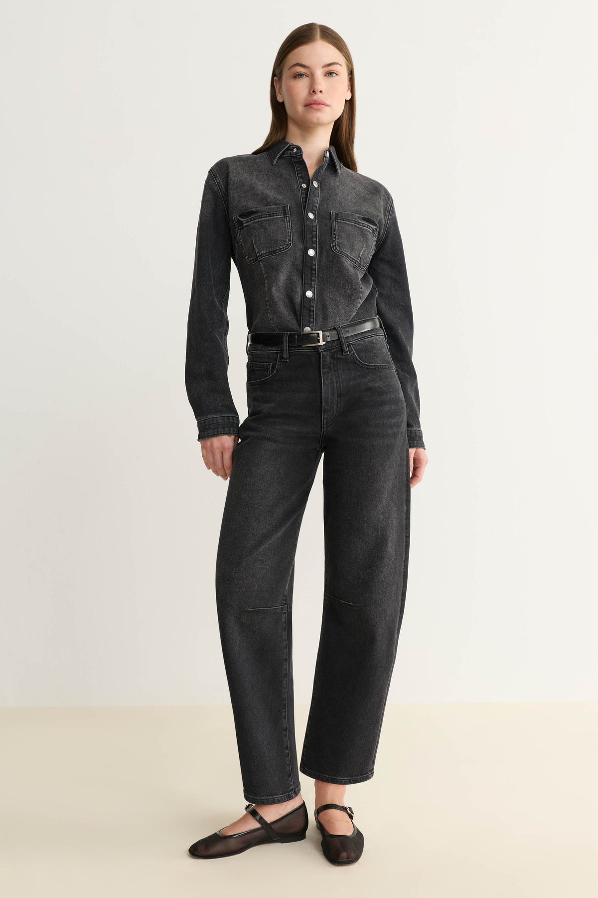 BNA - SOFT CURVE BARREL JEANS | IN THE NIGHT