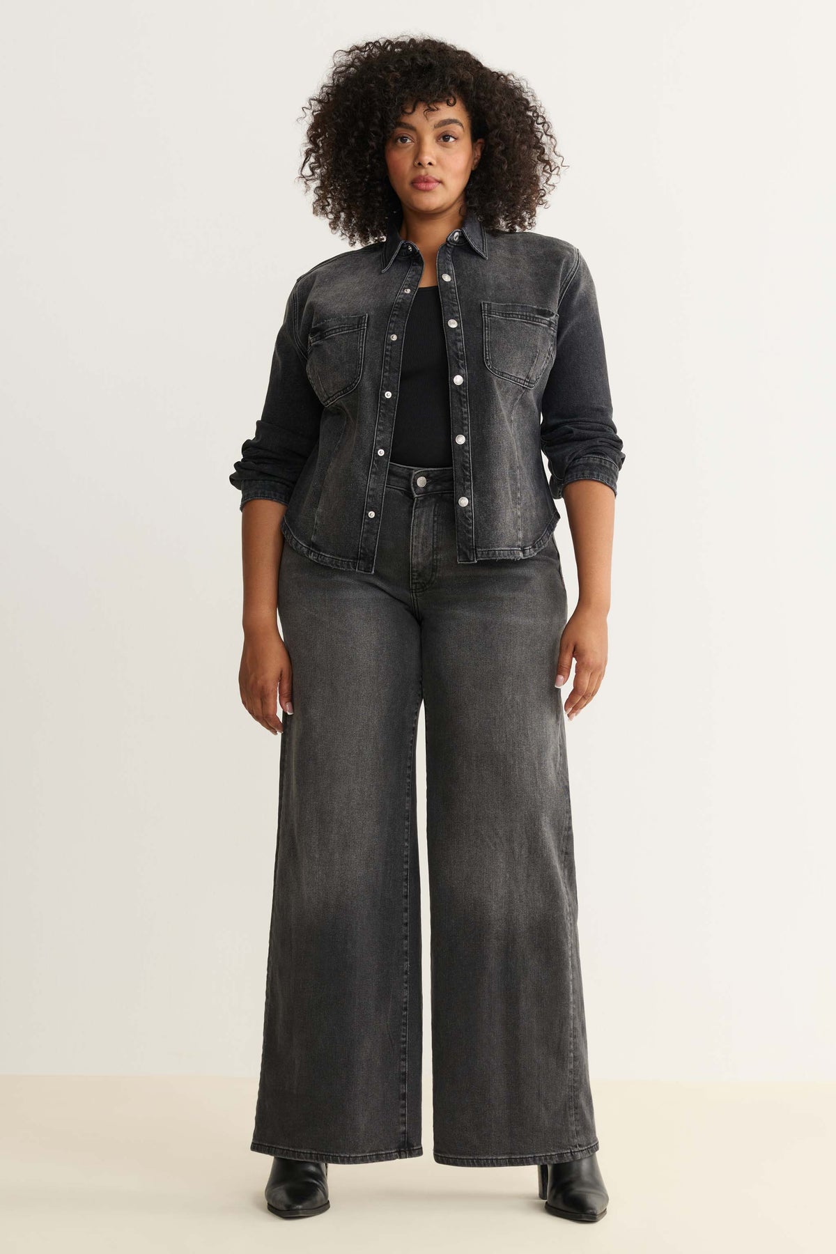 NCE PLUS - WIDE LEG JEANS | OVERCAST