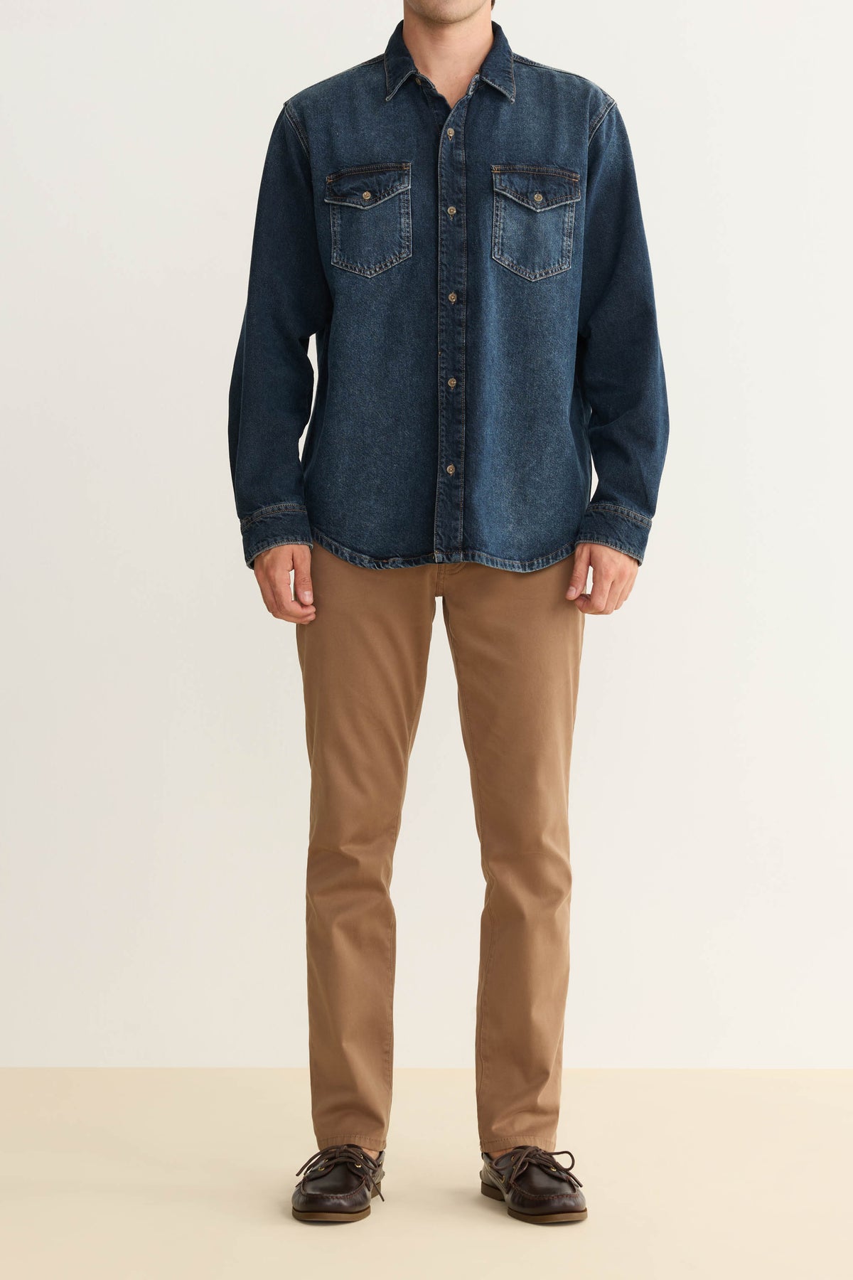 AMS - SLIM PANTS | SADDLE BROWN
