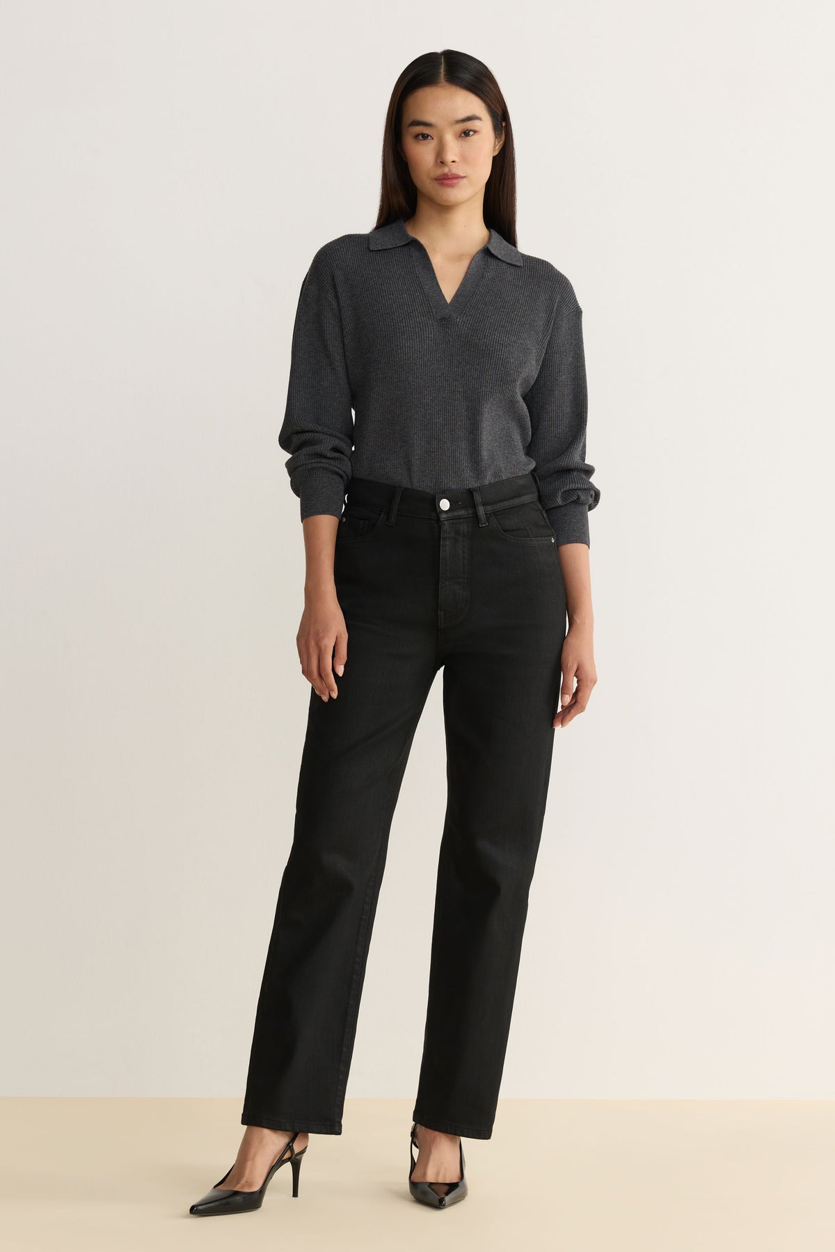 ASE STRETCH - STRAIGHT | NOIR WAX COATED