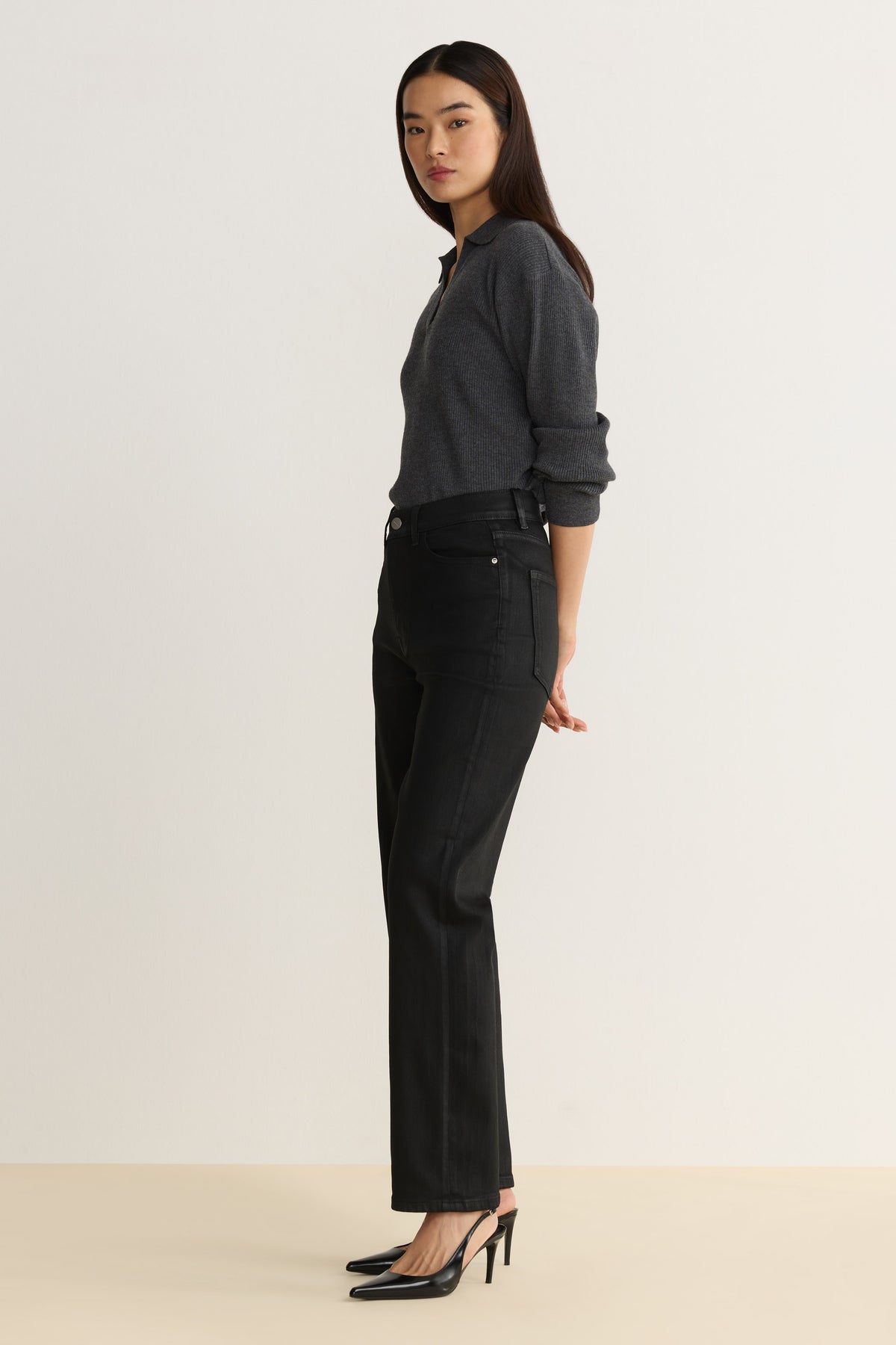 ASE STRETCH - STRAIGHT | NOIR WAX COATED