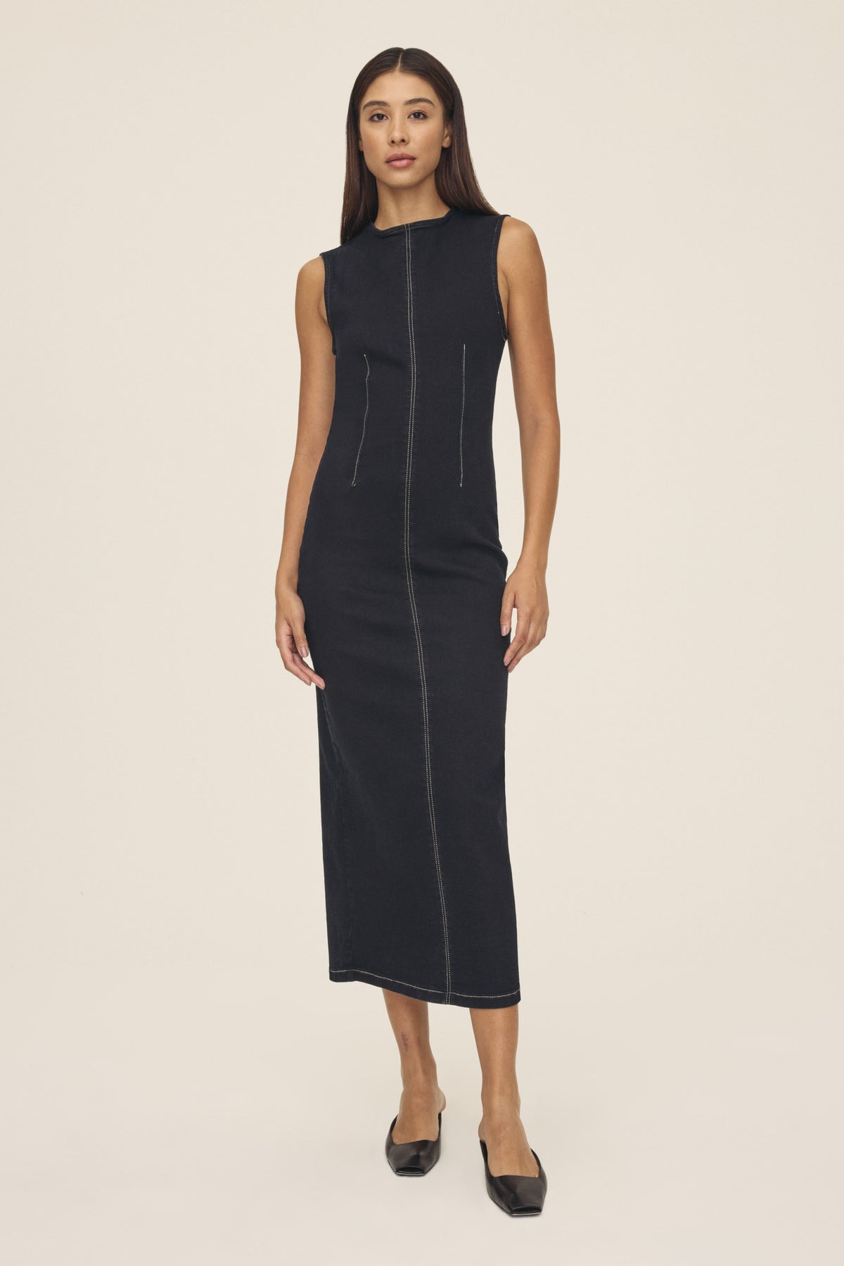 RKV - DENIM MAXI DRESS | DEPTHS