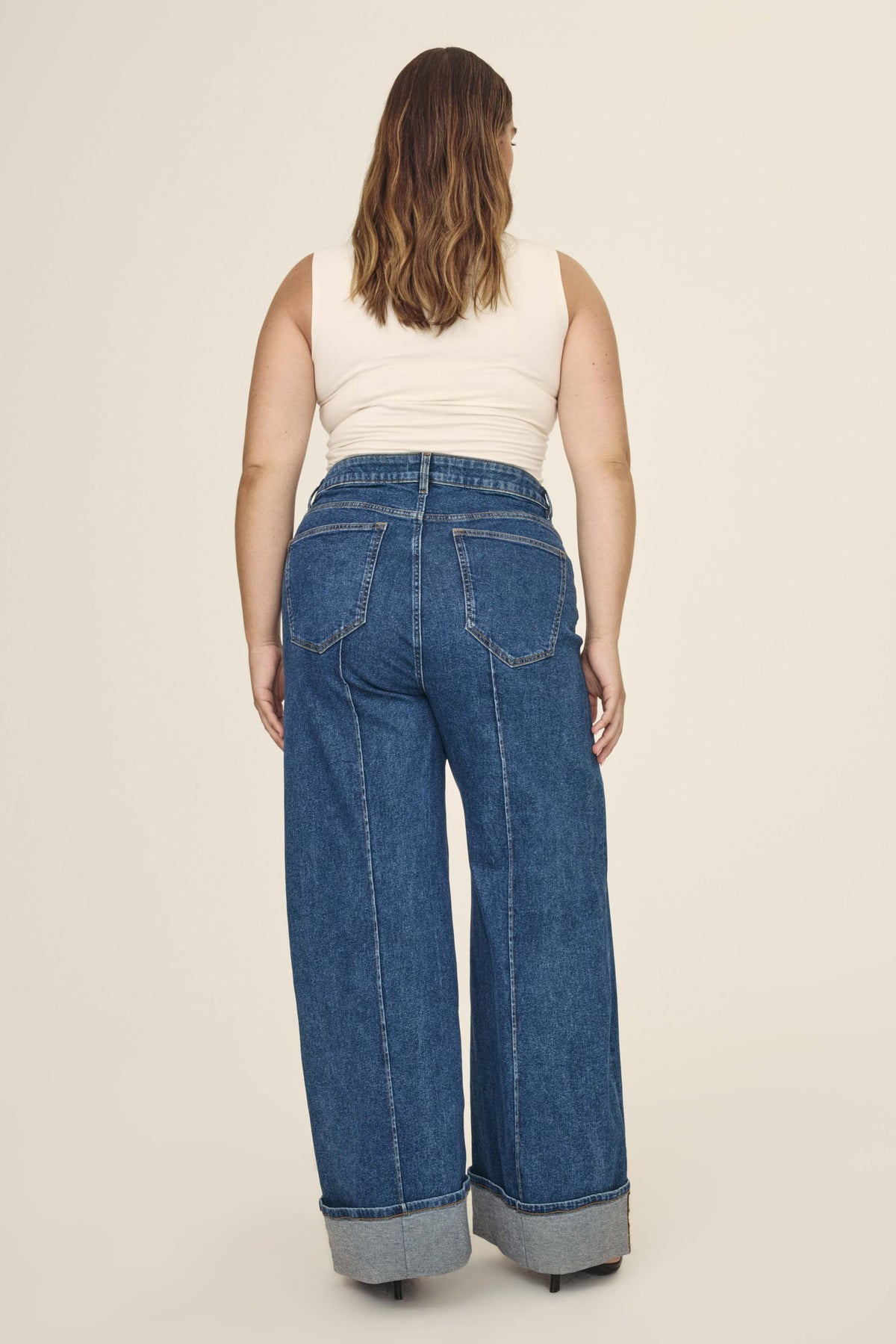 Women's Plus Wide Leg Blue Jean