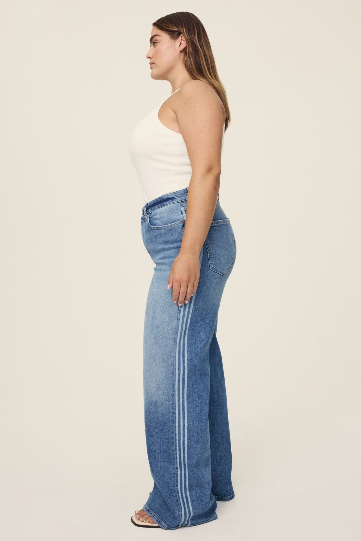 Women's Plus Wide Leg Blue Jean