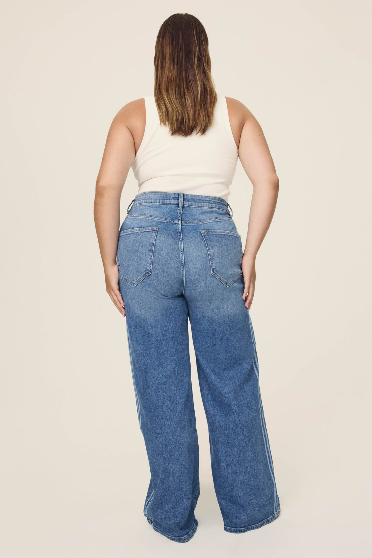 Women's Plus Wide Leg Blue Jean