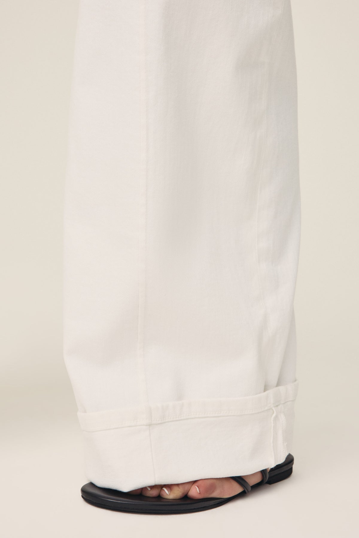 Women's Plus Wide Leg White Jean