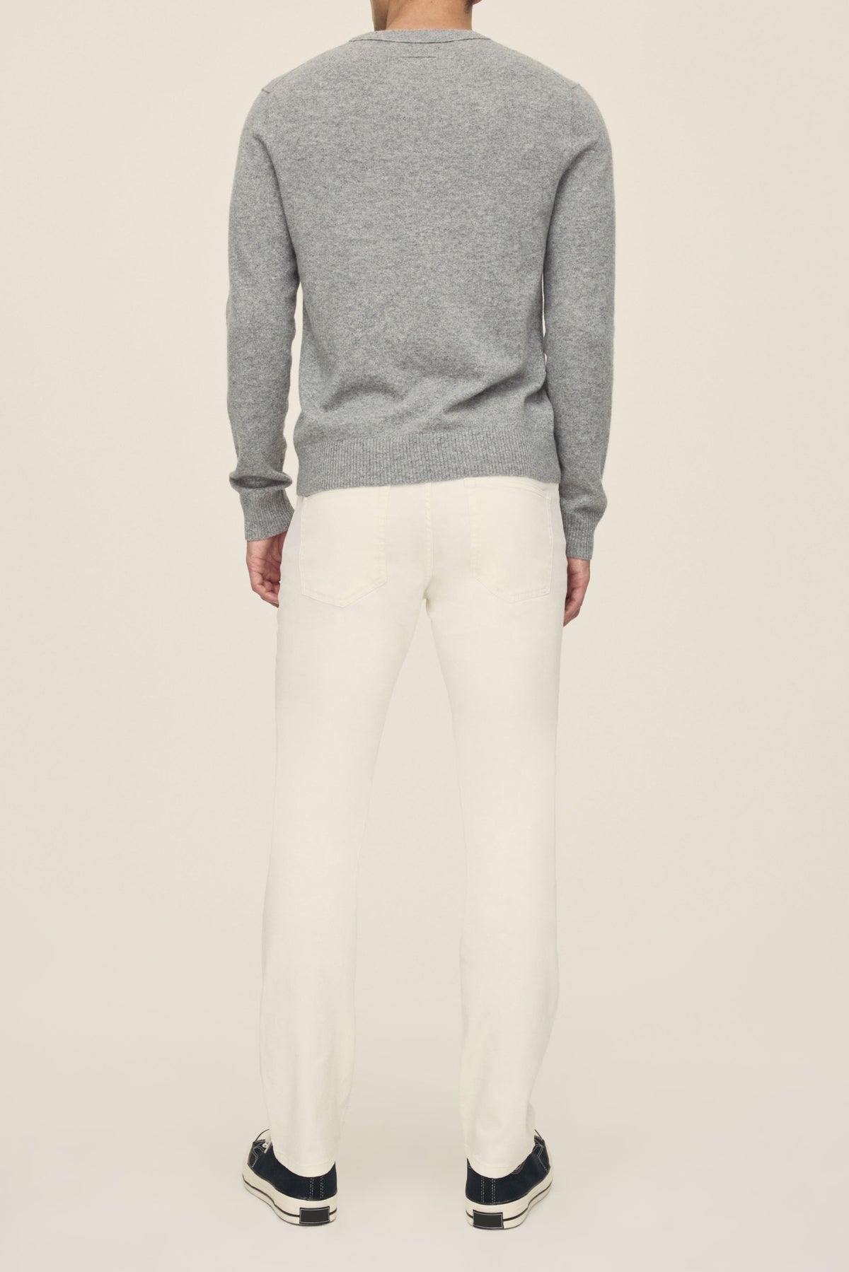 Men's Slim White Twill Pant