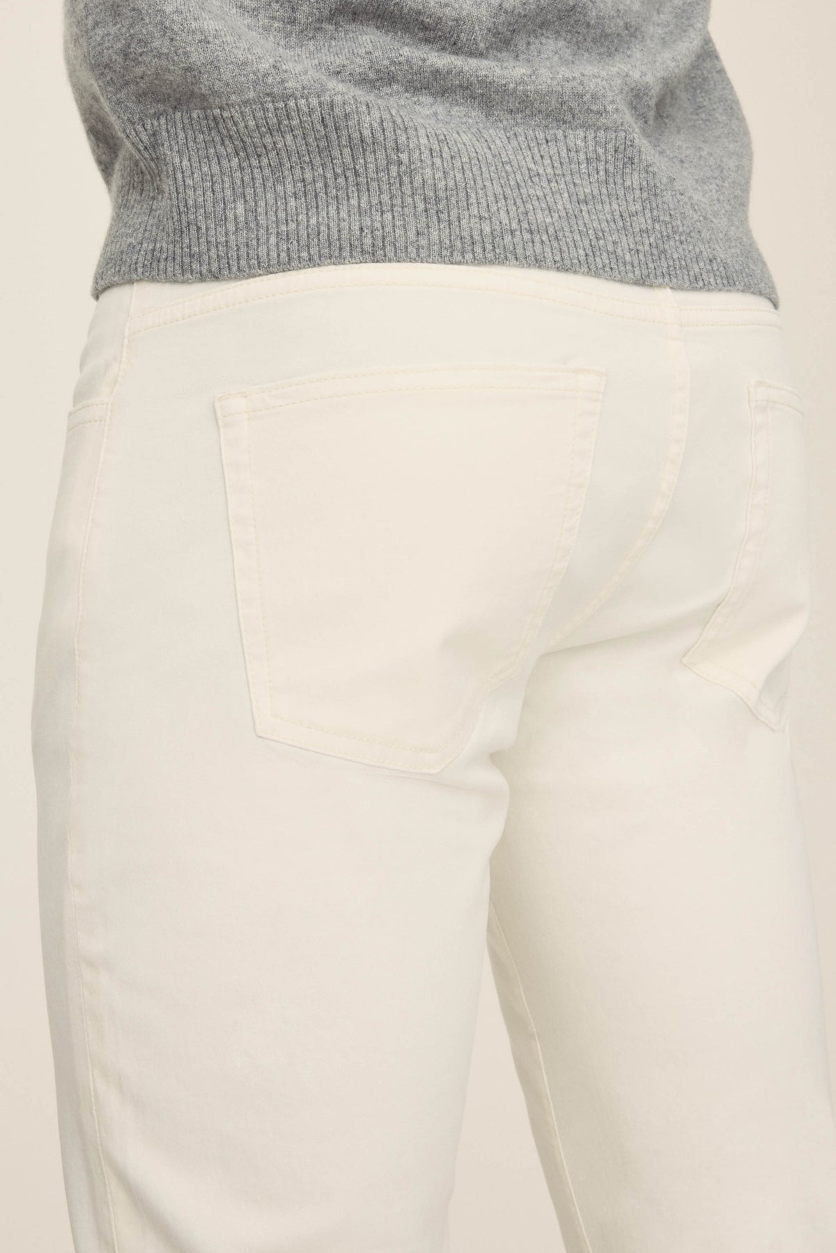 Men's Slim White Twill Pant