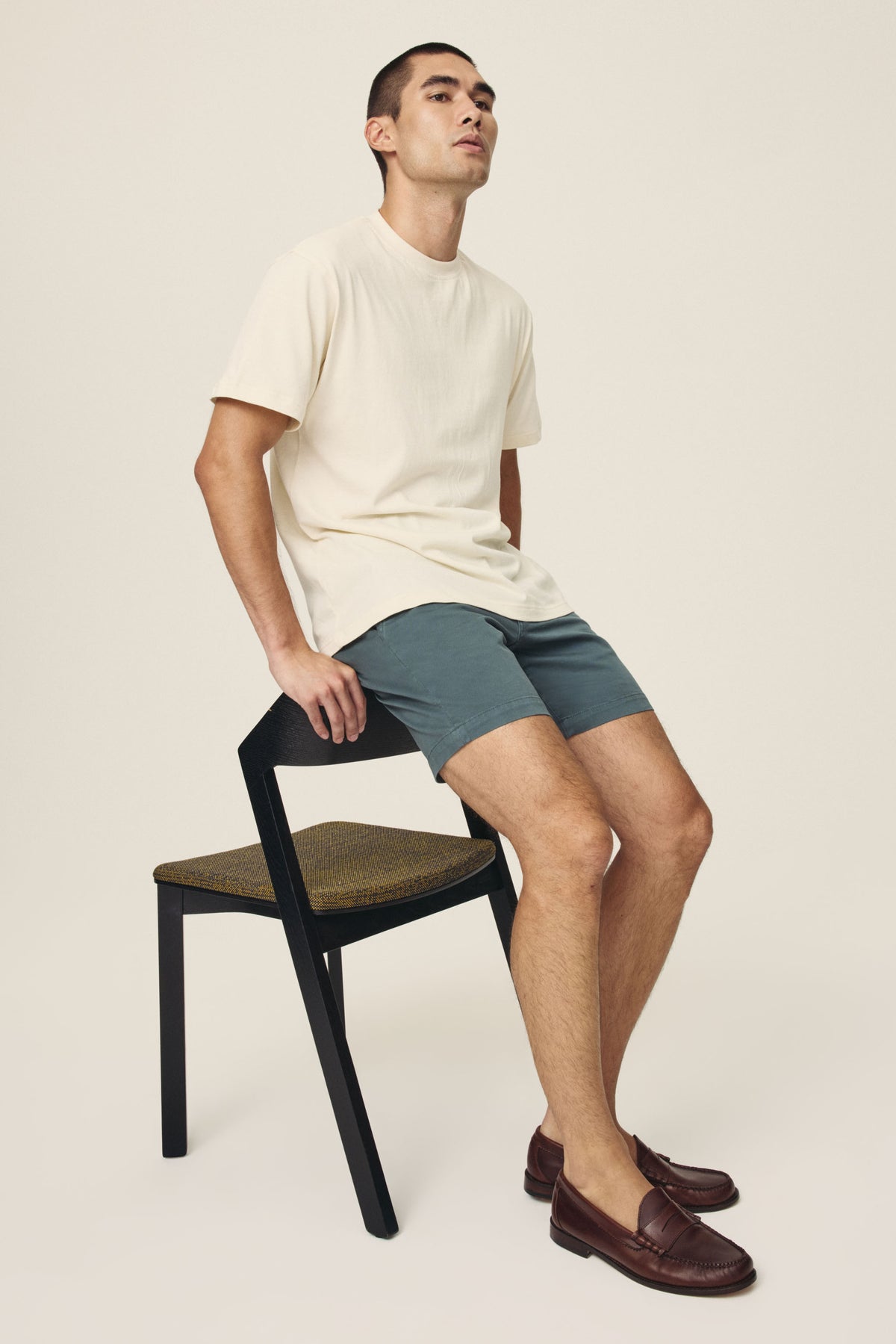 Men's Blue-Green Twill Short