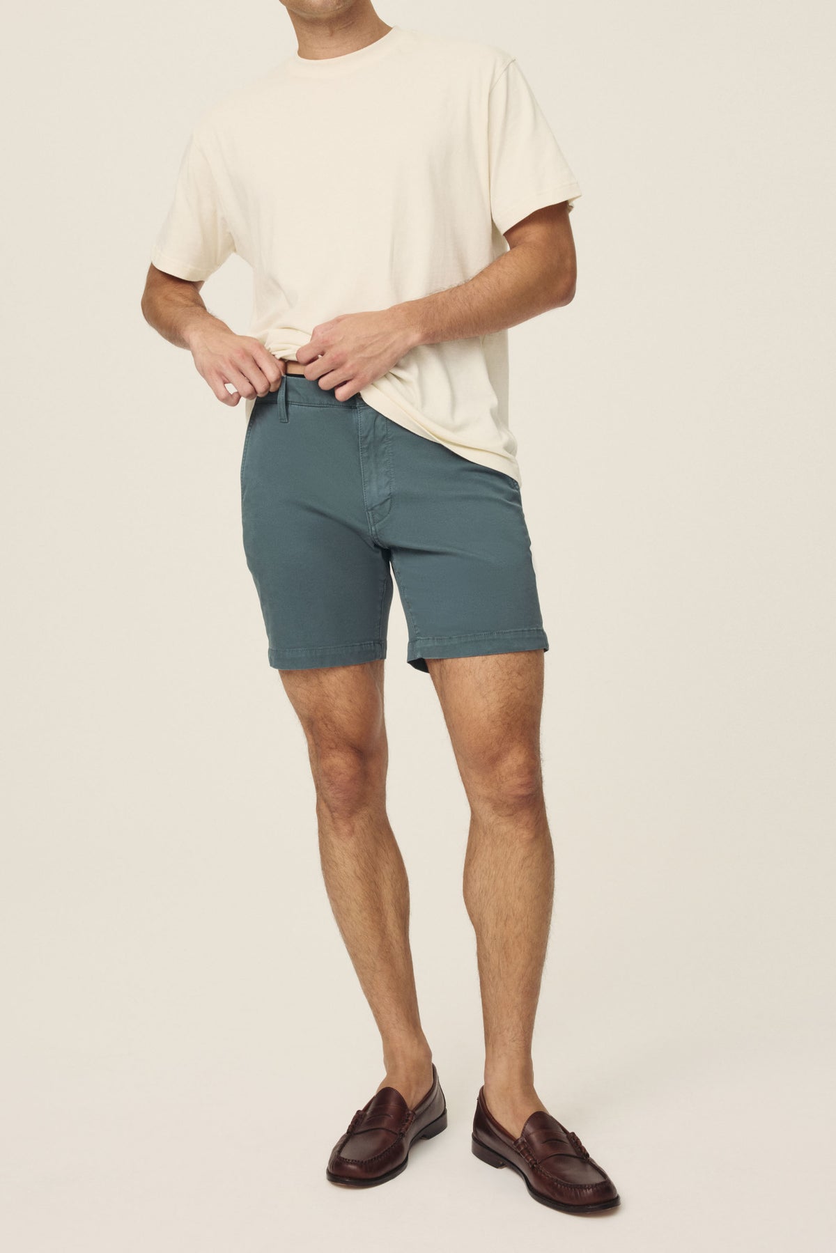 Men's Blue-Green Twill Short