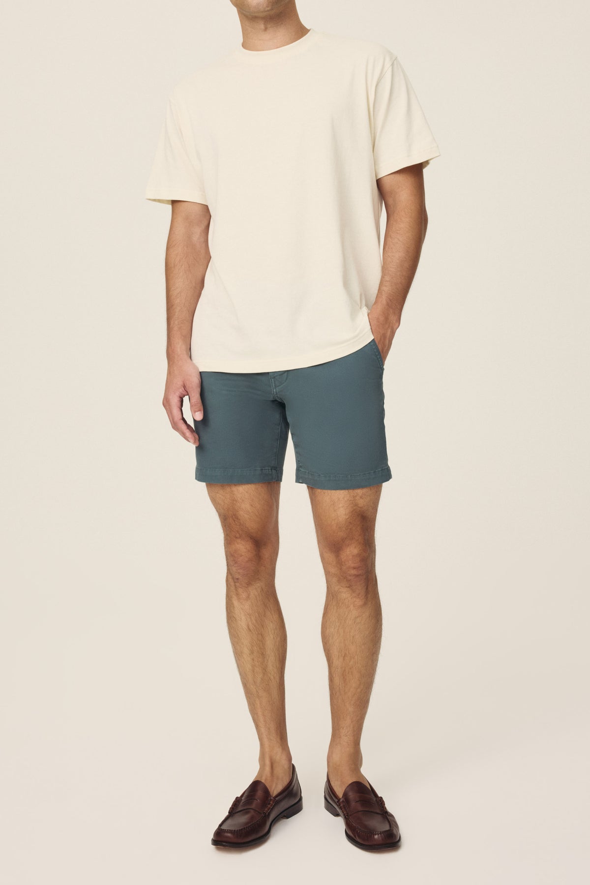 Men's Blue-Green Twill Short