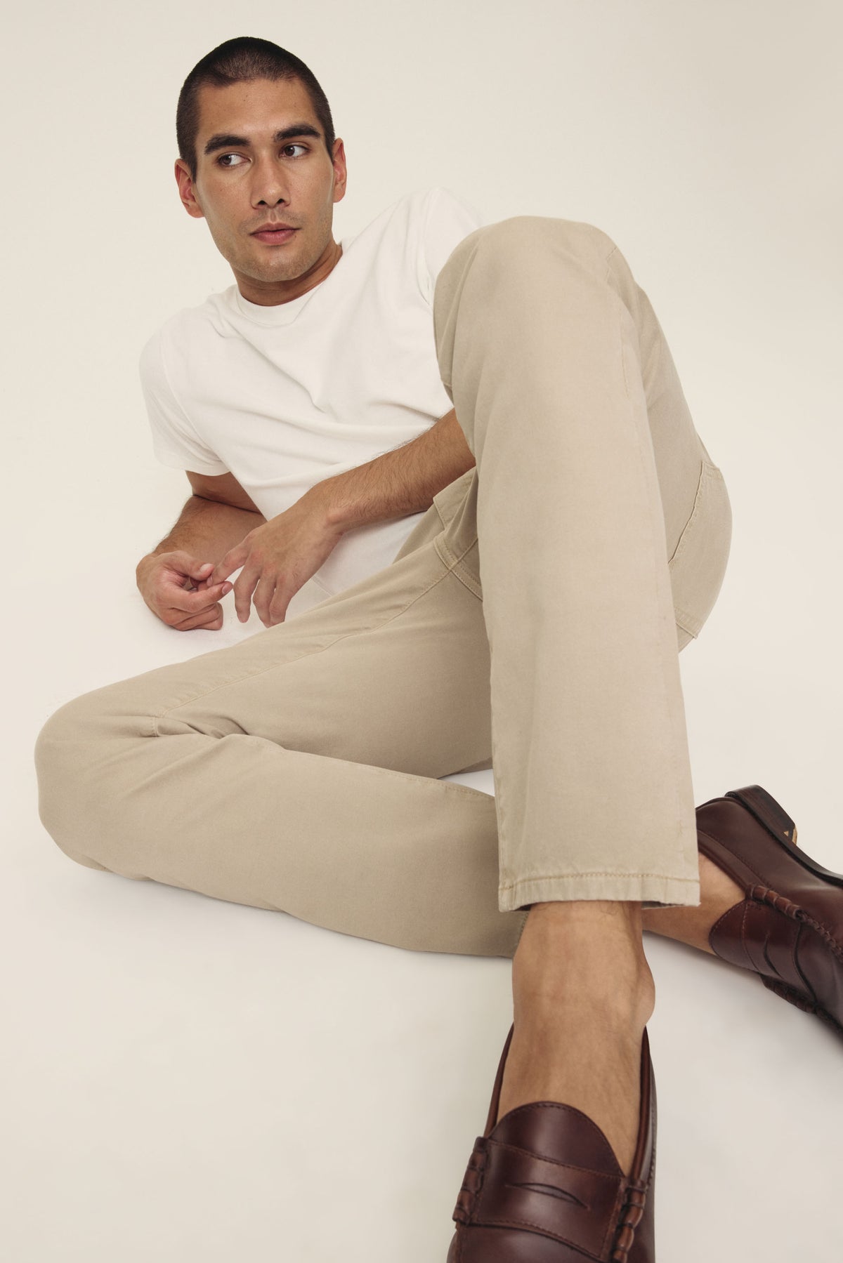 Men's Straight Khaki Twill Pant