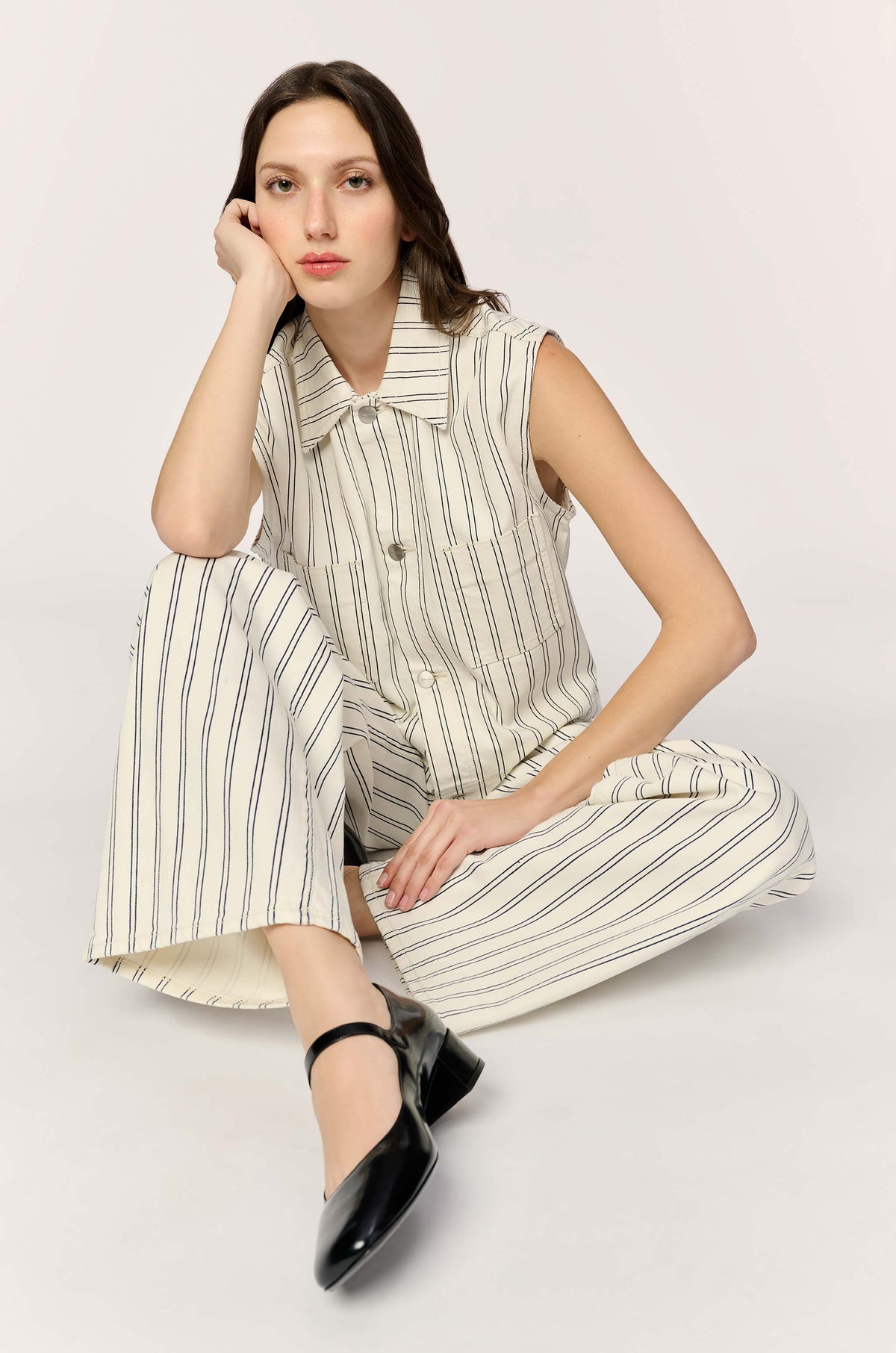 NCE - RELAXED WIDE LEG | STRIPED CLOUD