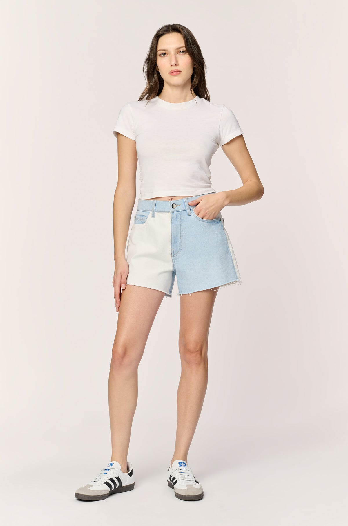 VVI - RELAXED JEAN SHORT  | TWO TONED