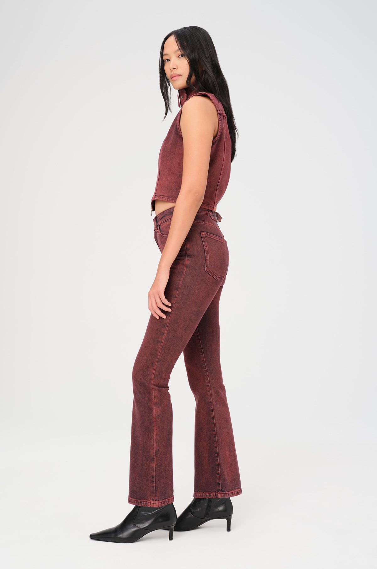 NAO - HIGH RISE BOOTCUT JEANS | RUBY RED