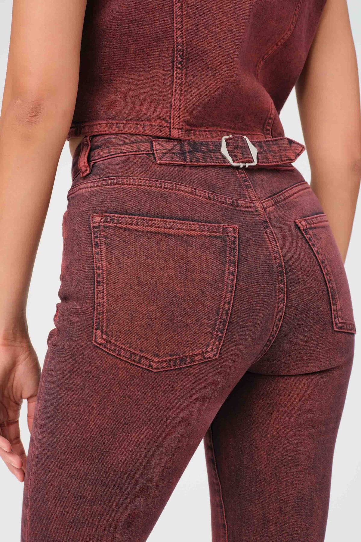 NAO - HIGH RISE BOOTCUT JEANS | RUBY RED