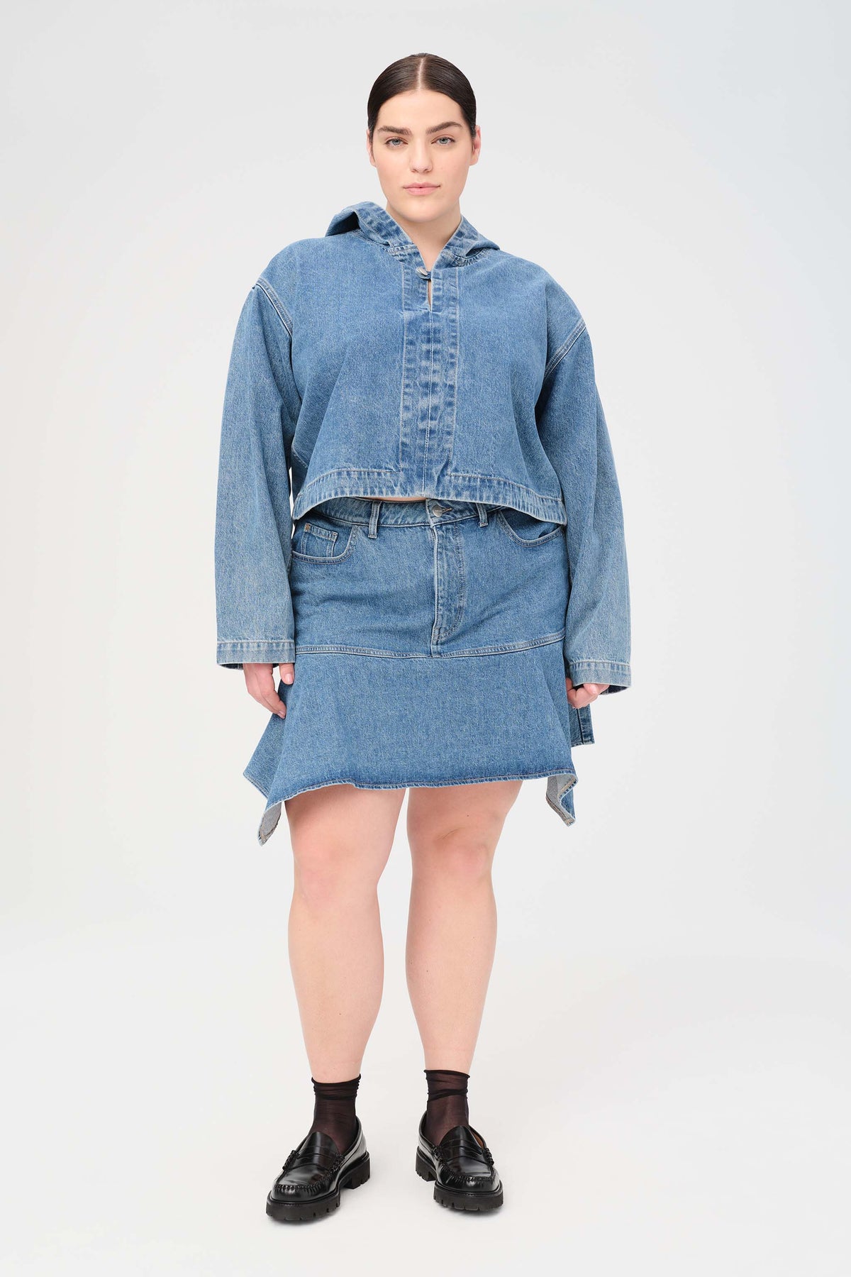 VIE PLUS - DENIM HOODIE | TUNNEL VISION
