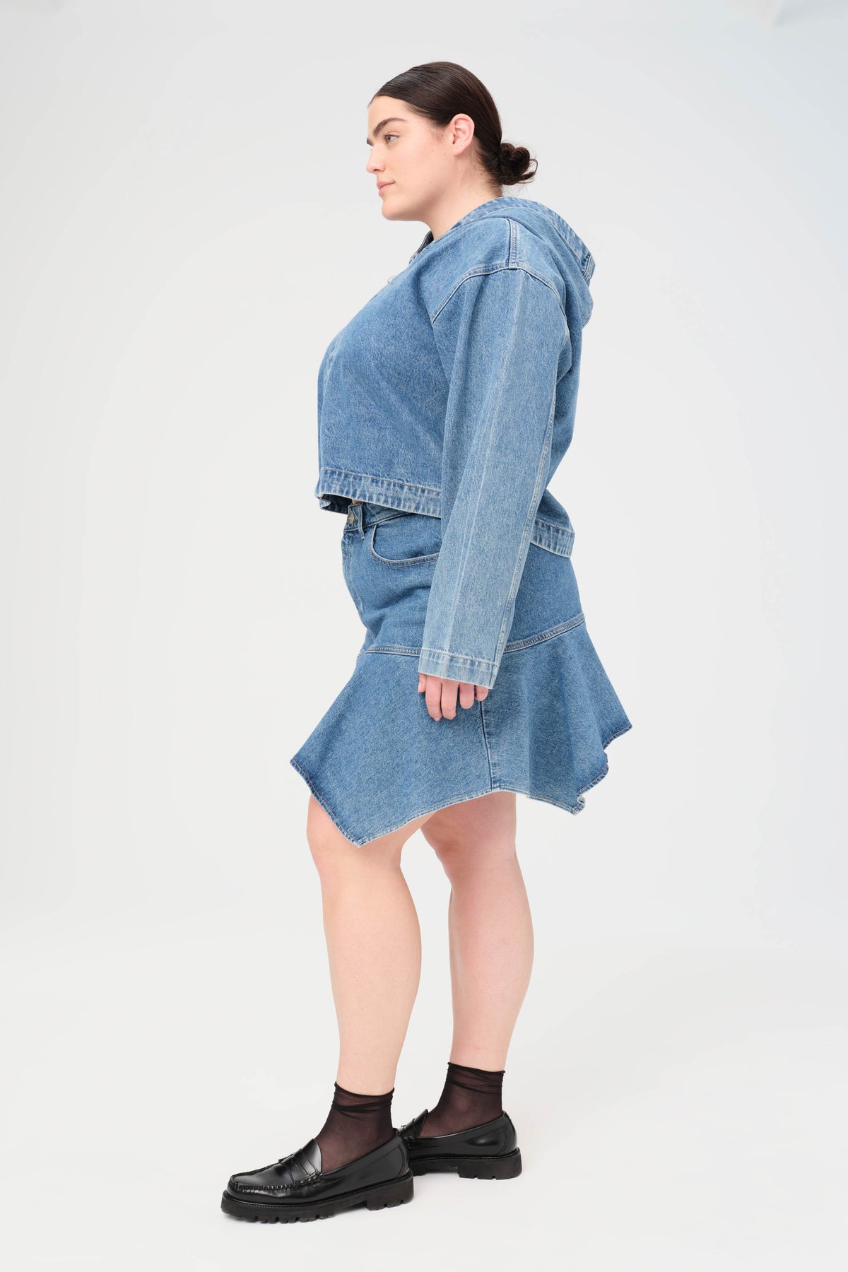 VIE PLUS - DENIM HOODIE | TUNNEL VISION
