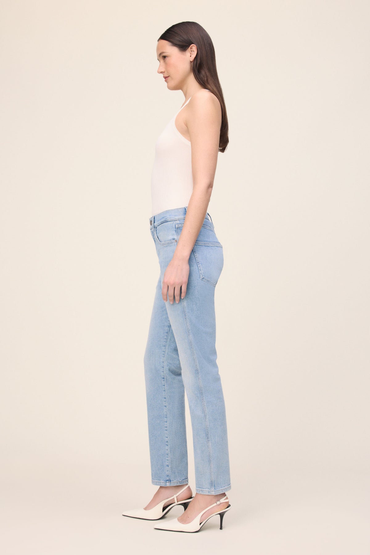 Women's Straight Leg Off-White Jean