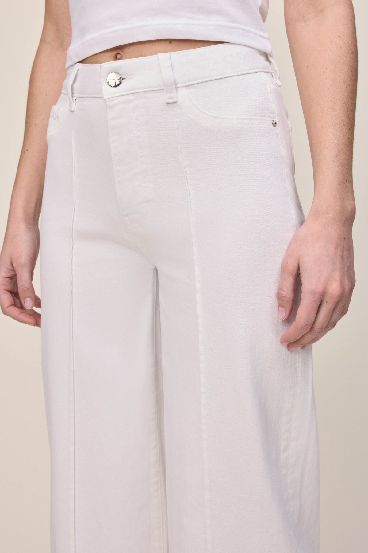 Women's Wide Leg White Jean