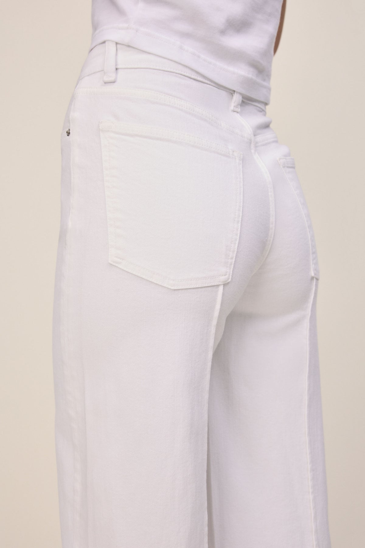 Women's Wide Leg White Jean