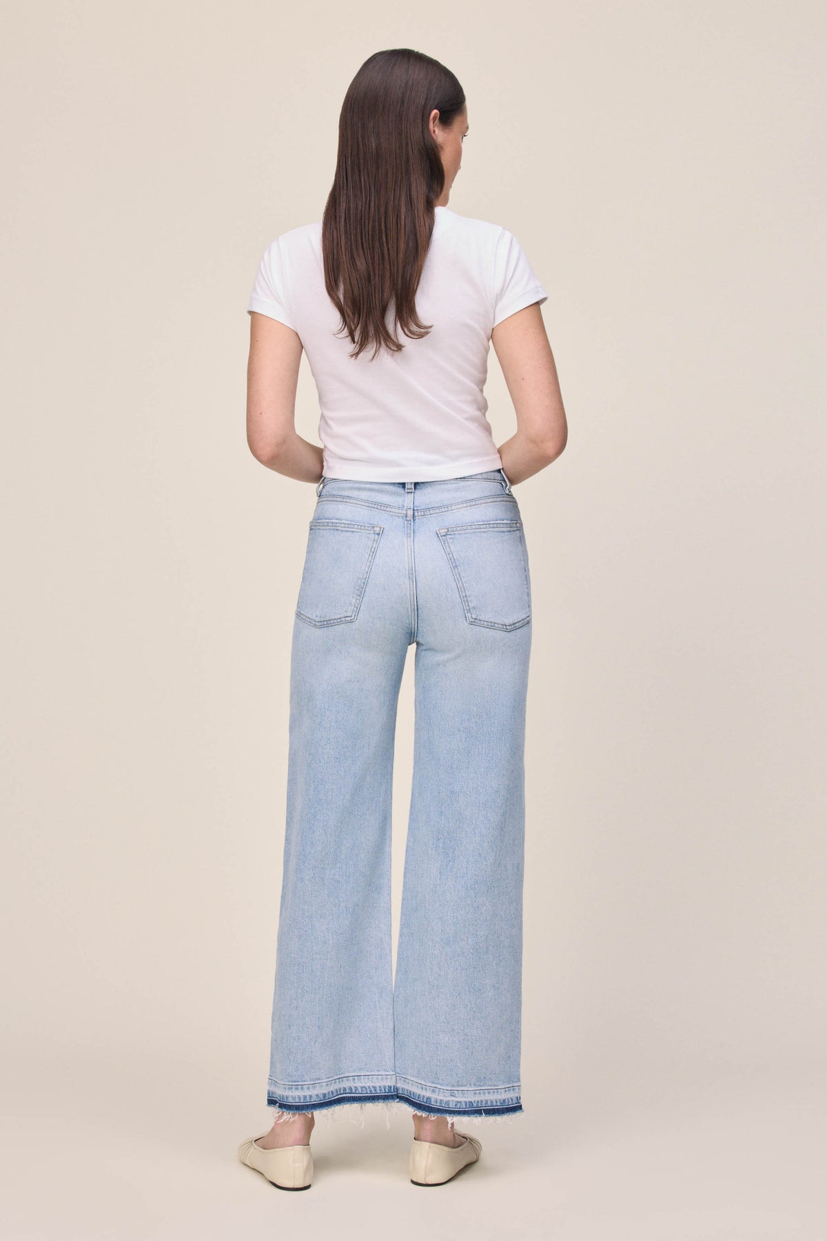 Women's Cropped Wide Leg Blue Jean