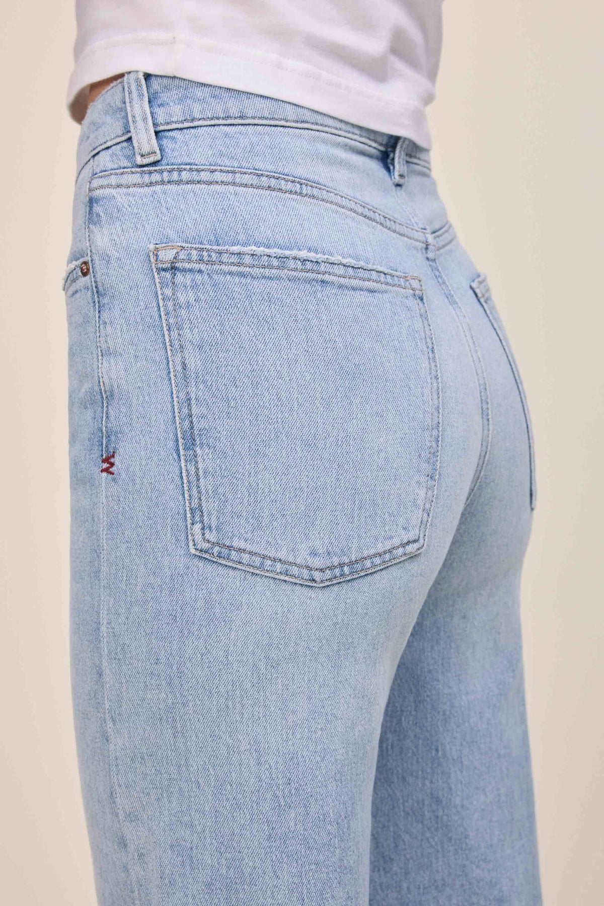 Women's Cropped Wide Leg Blue Jean