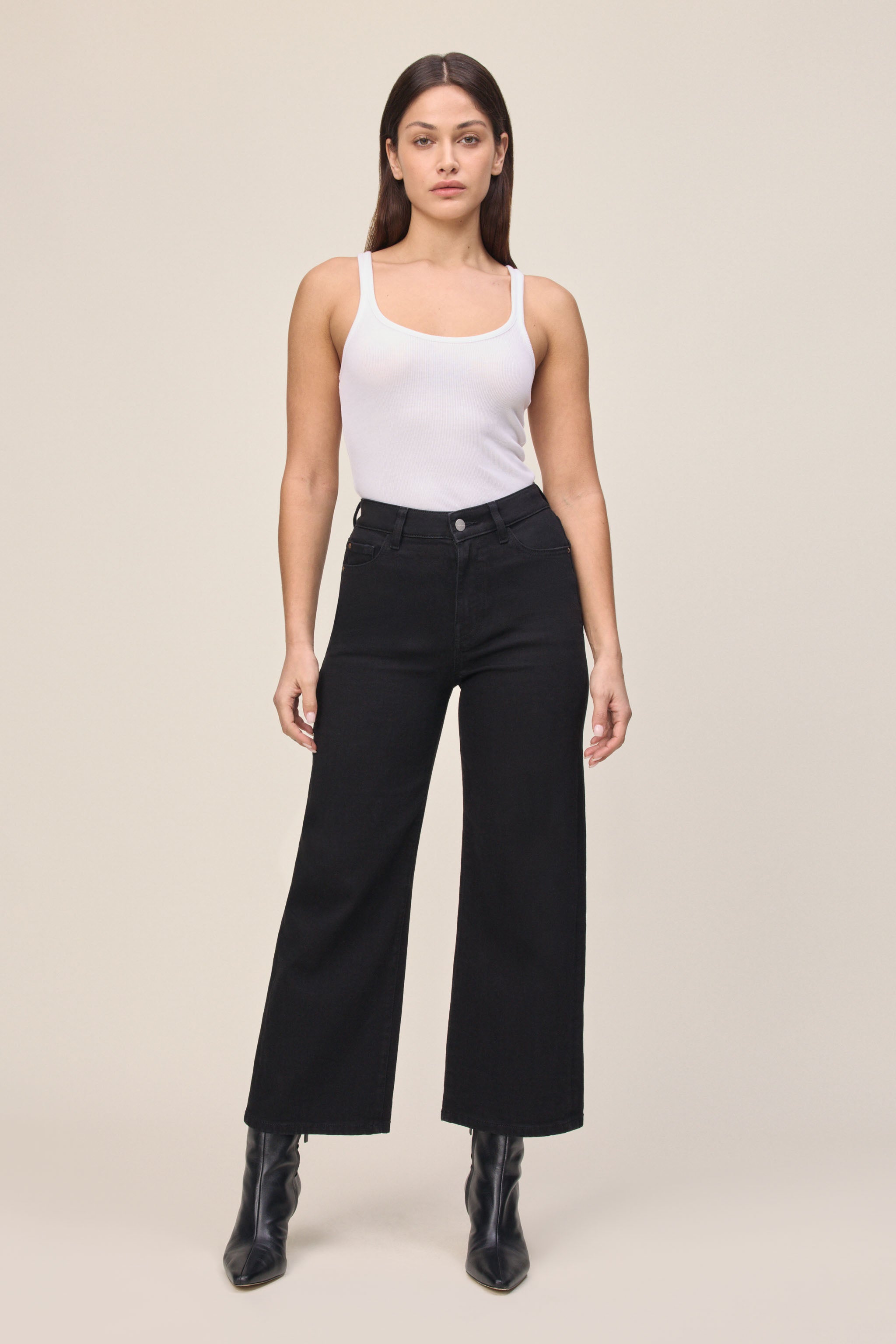 ICN - CROPPED WIDE LEG JEANS | INKWELL - Women