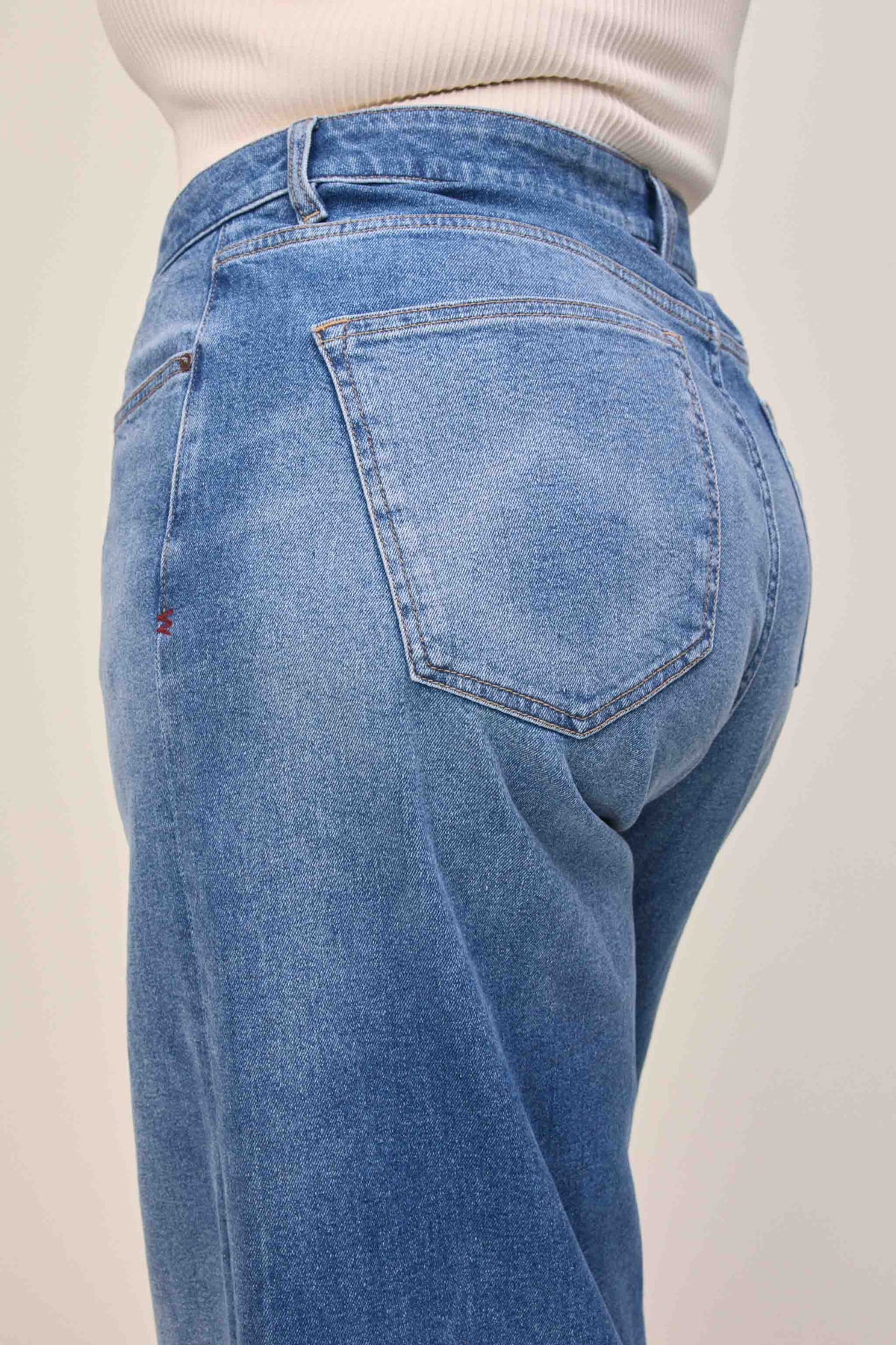 Women's Plus Wide Leg Blue Jean