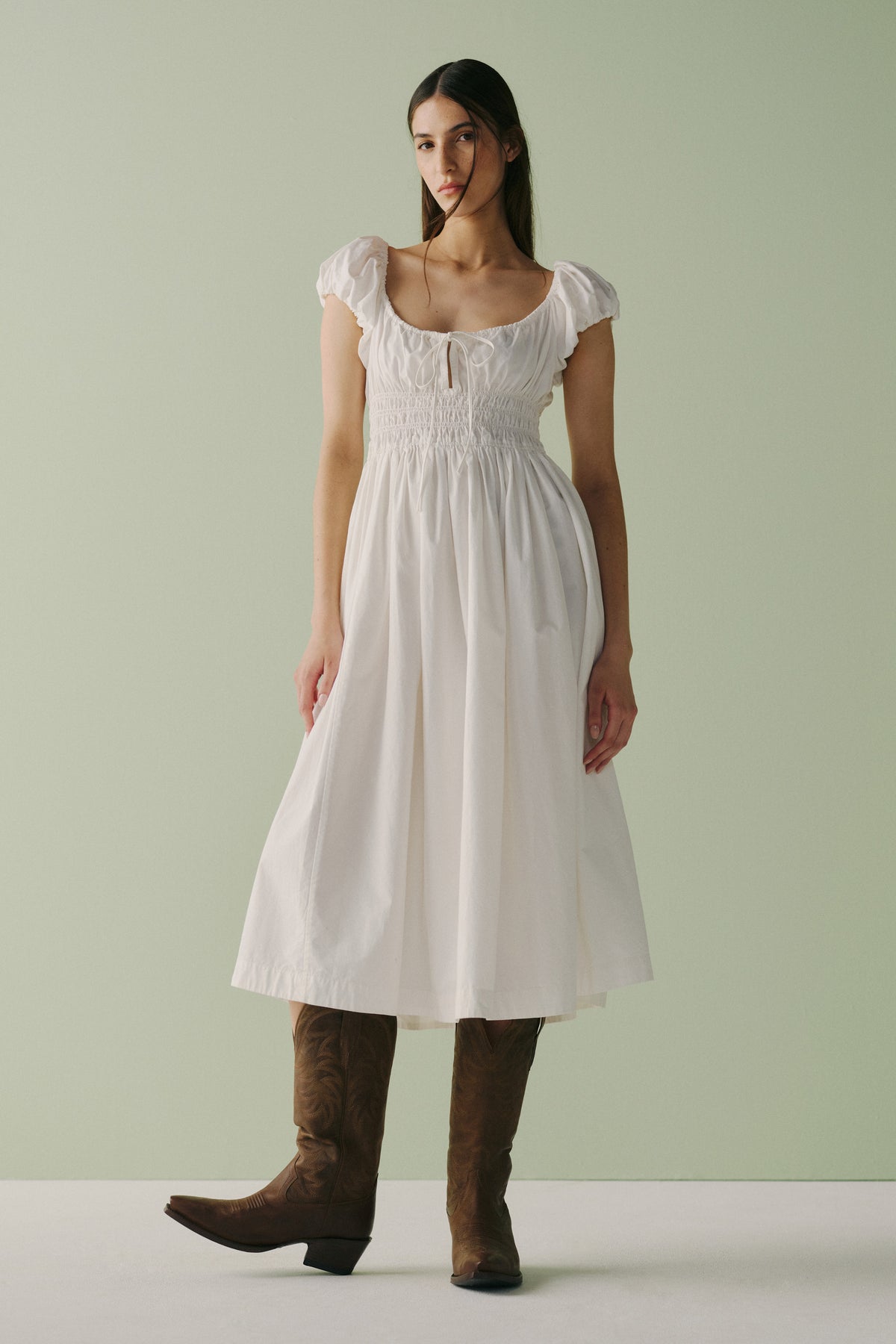 BIG SKY POPLIN DRESS | OPTIC