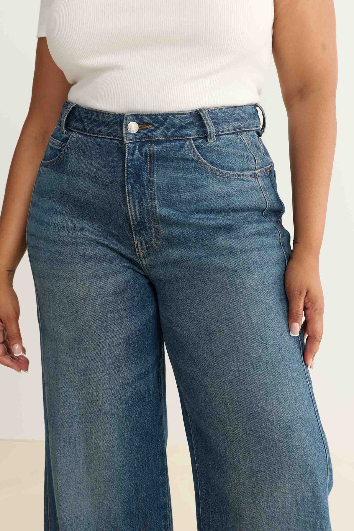 Onlhope Low Waist Wide DNM Tai194 Noos, Light Medium Blauw Denim, 31W x 30L