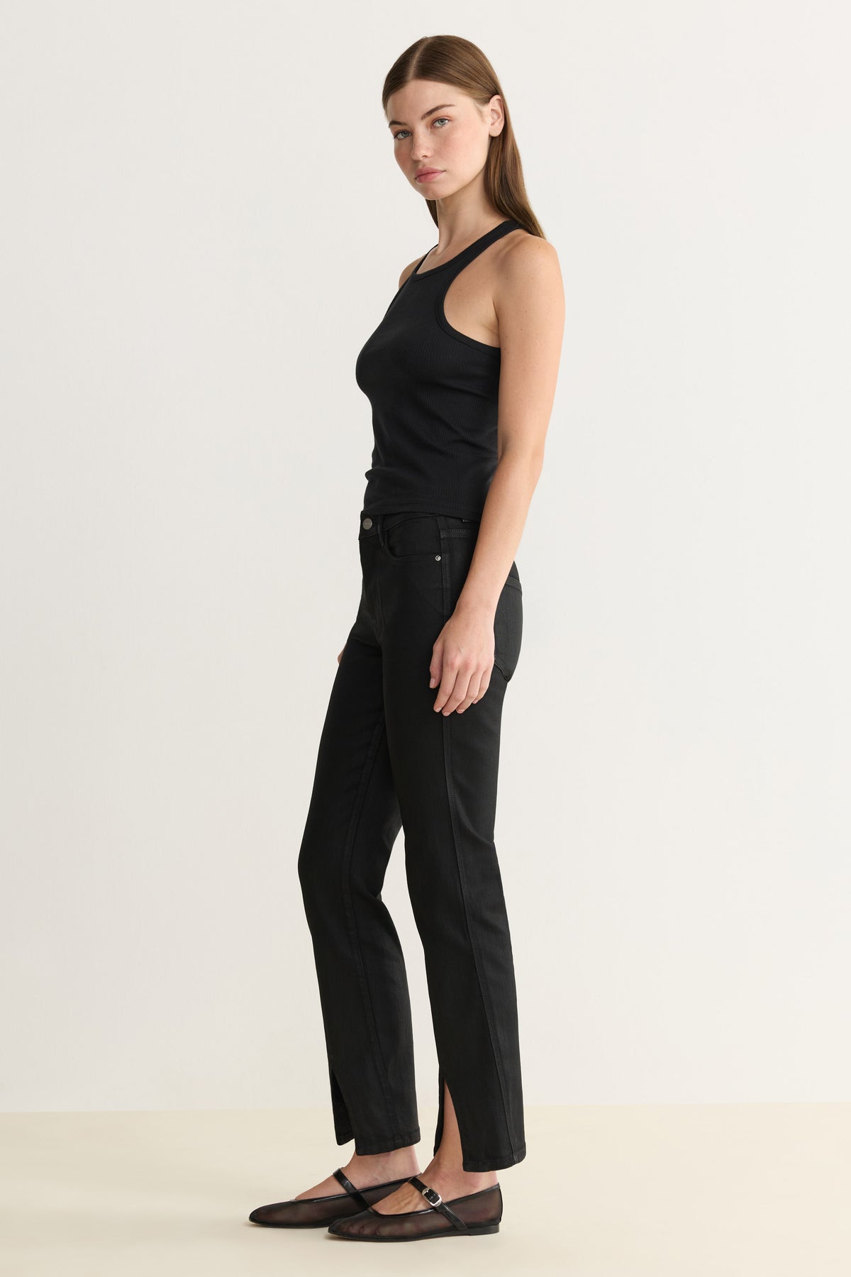 BZE - VINTAGE STRAIGHT JEANS | NOIR WAX COATED