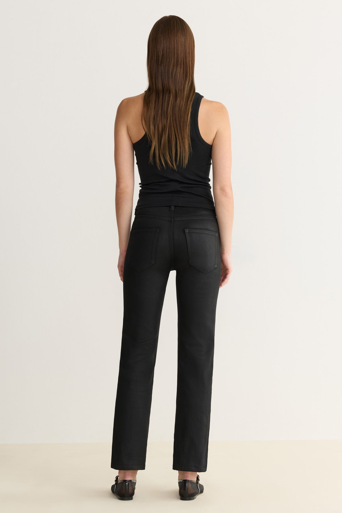 BZE - VINTAGE STRAIGHT JEANS | NOIR WAX COATED