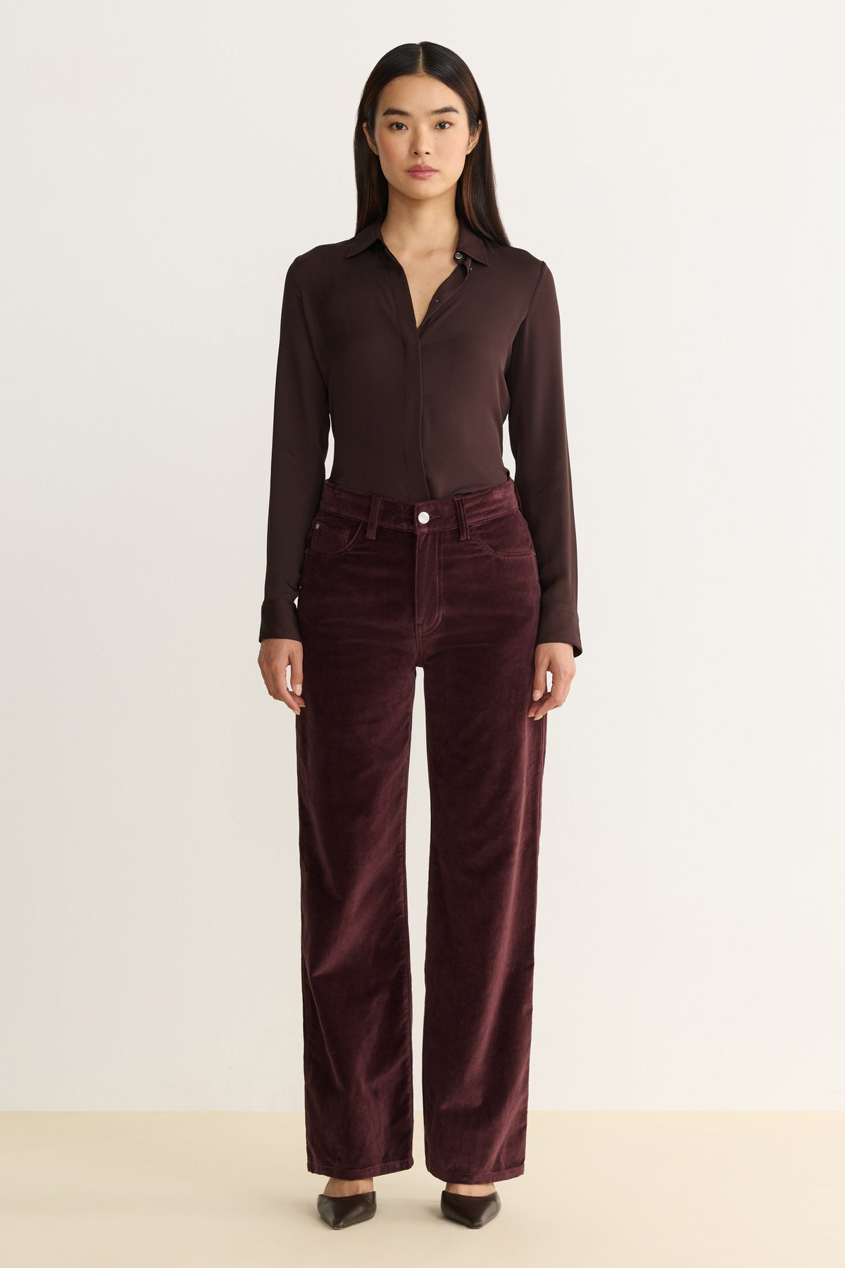 SAT - 90's STRAIGHT JEANS | OXBLOOD VELVET
