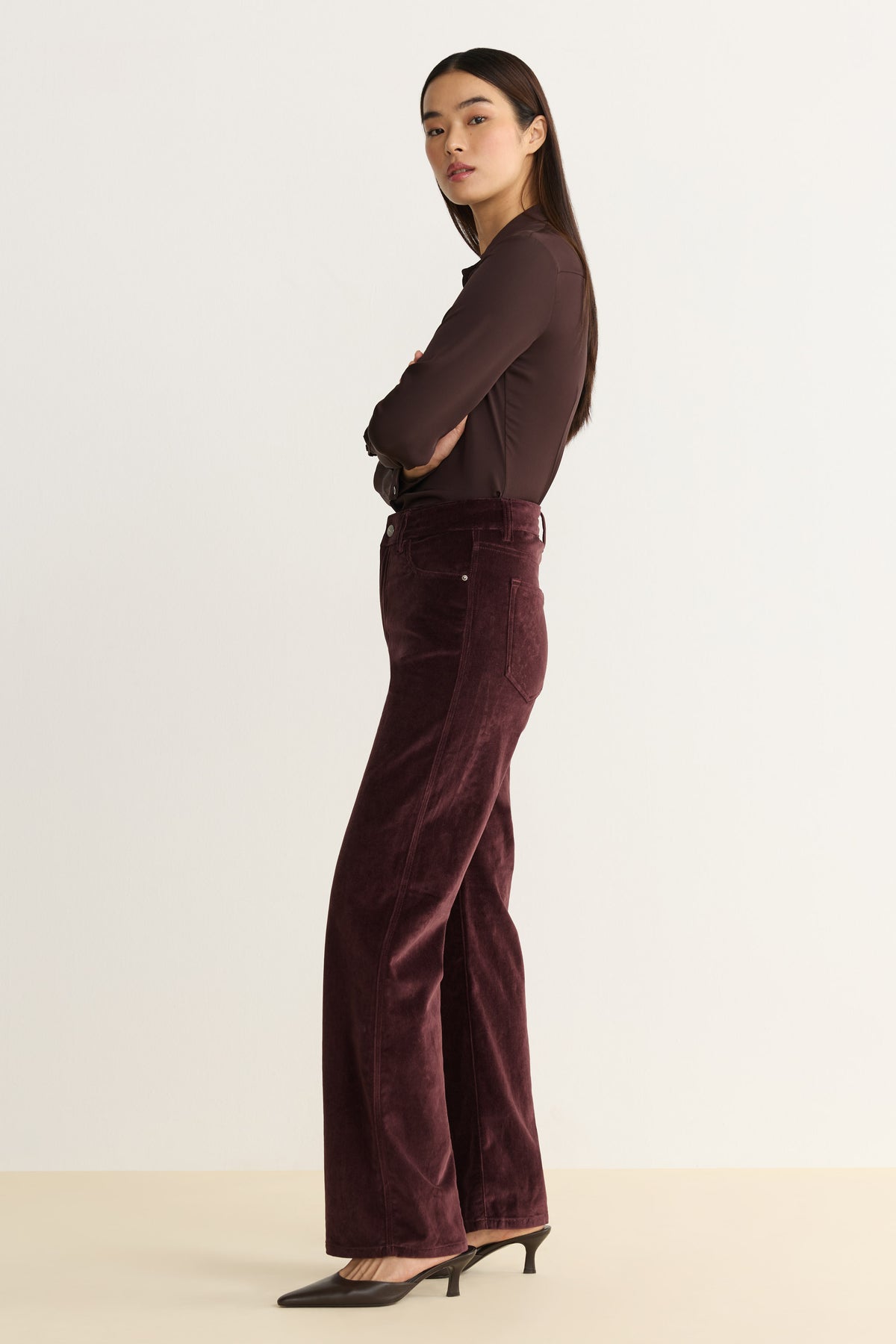 SAT - 90's STRAIGHT JEANS | OXBLOOD VELVET