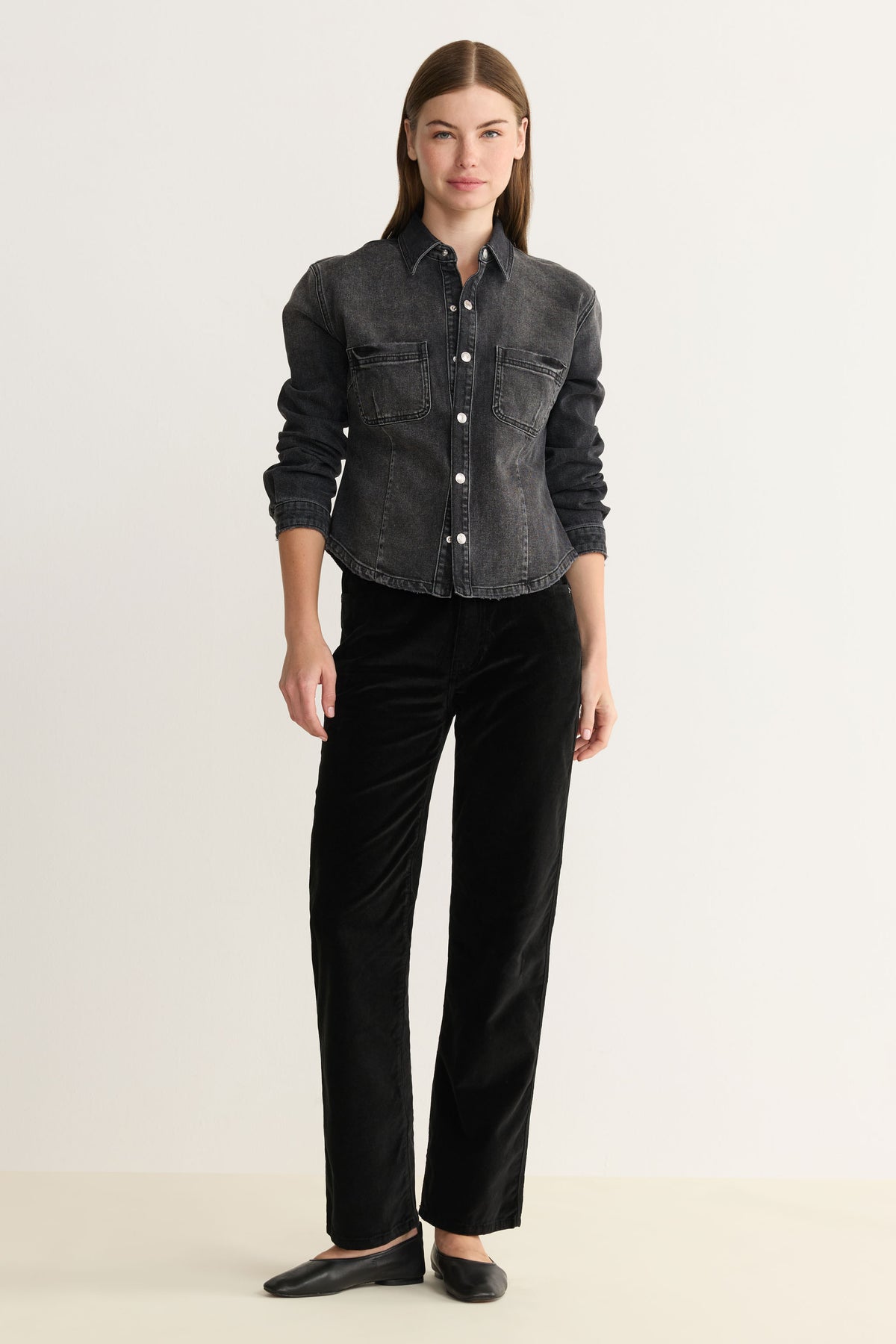 SAT - 90's STRAIGHT JEANS | BLACK VELVET