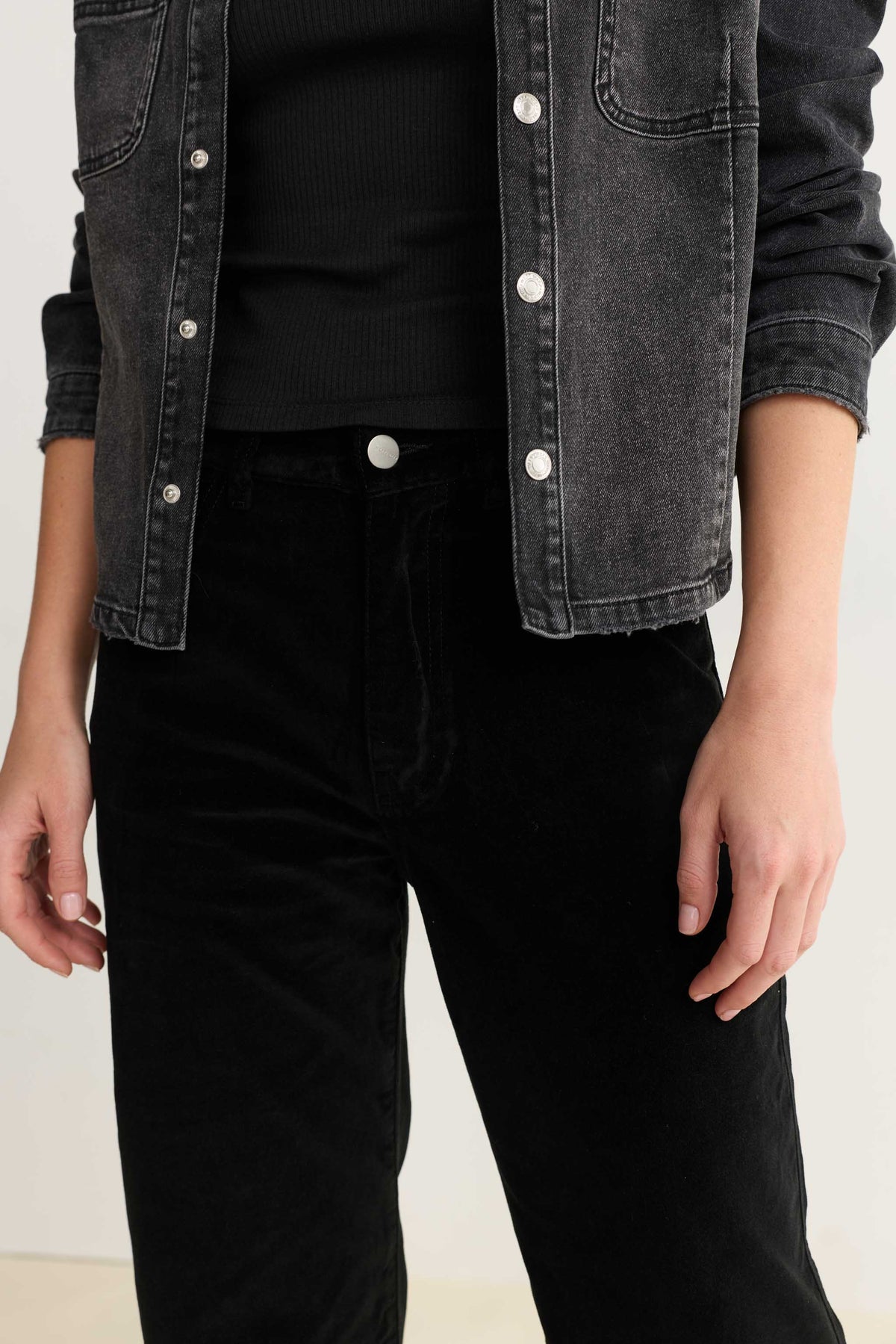 SAT - 90's STRAIGHT JEANS | BLACK VELVET