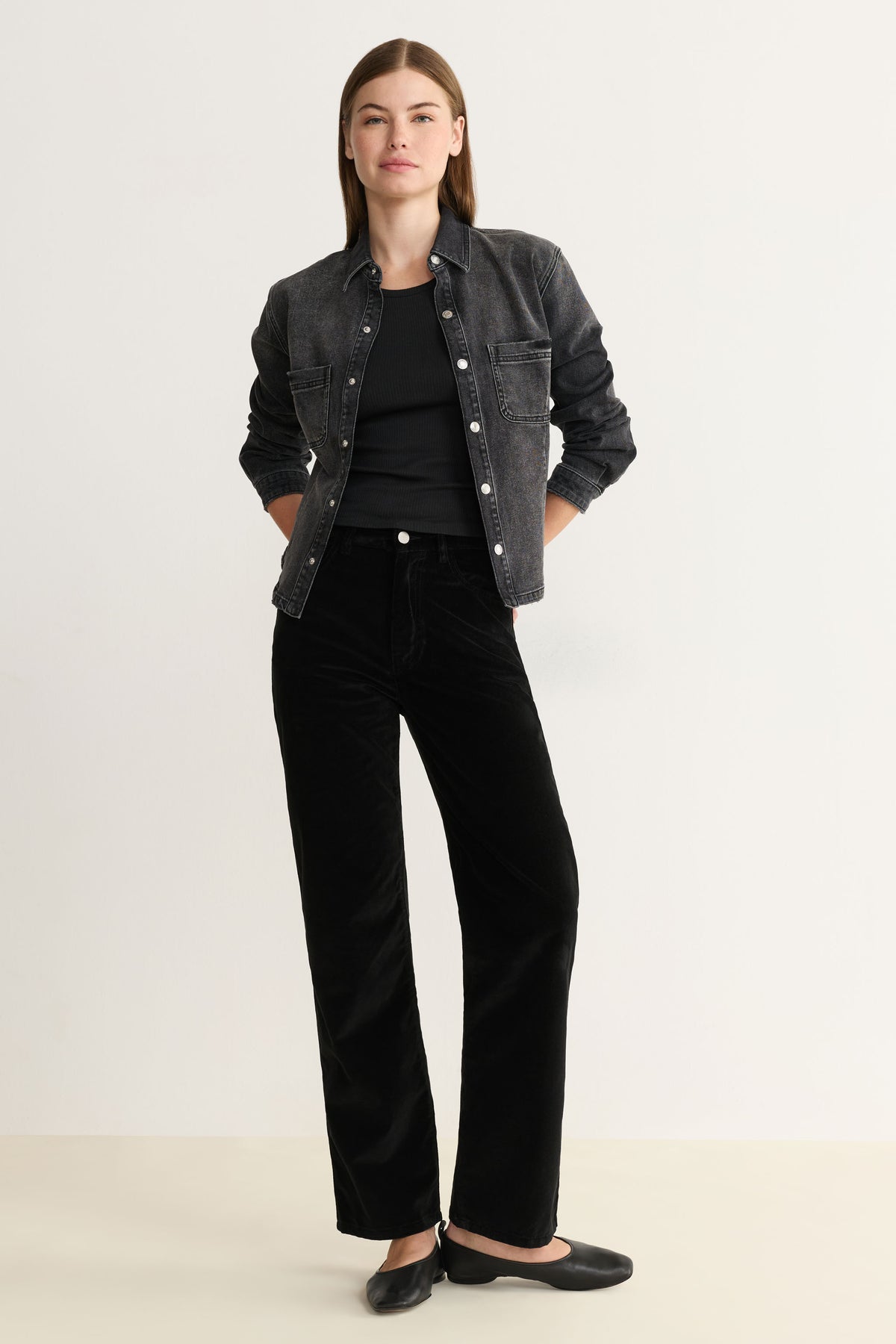 SAT - 90's STRAIGHT JEANS | BLACK VELVET