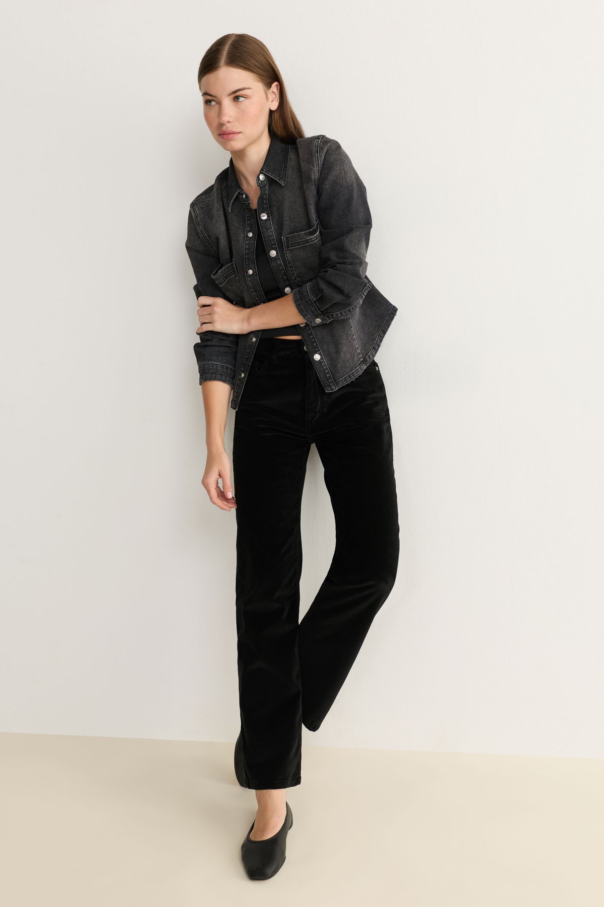 SAT - 90's STRAIGHT JEANS | BLACK VELVET