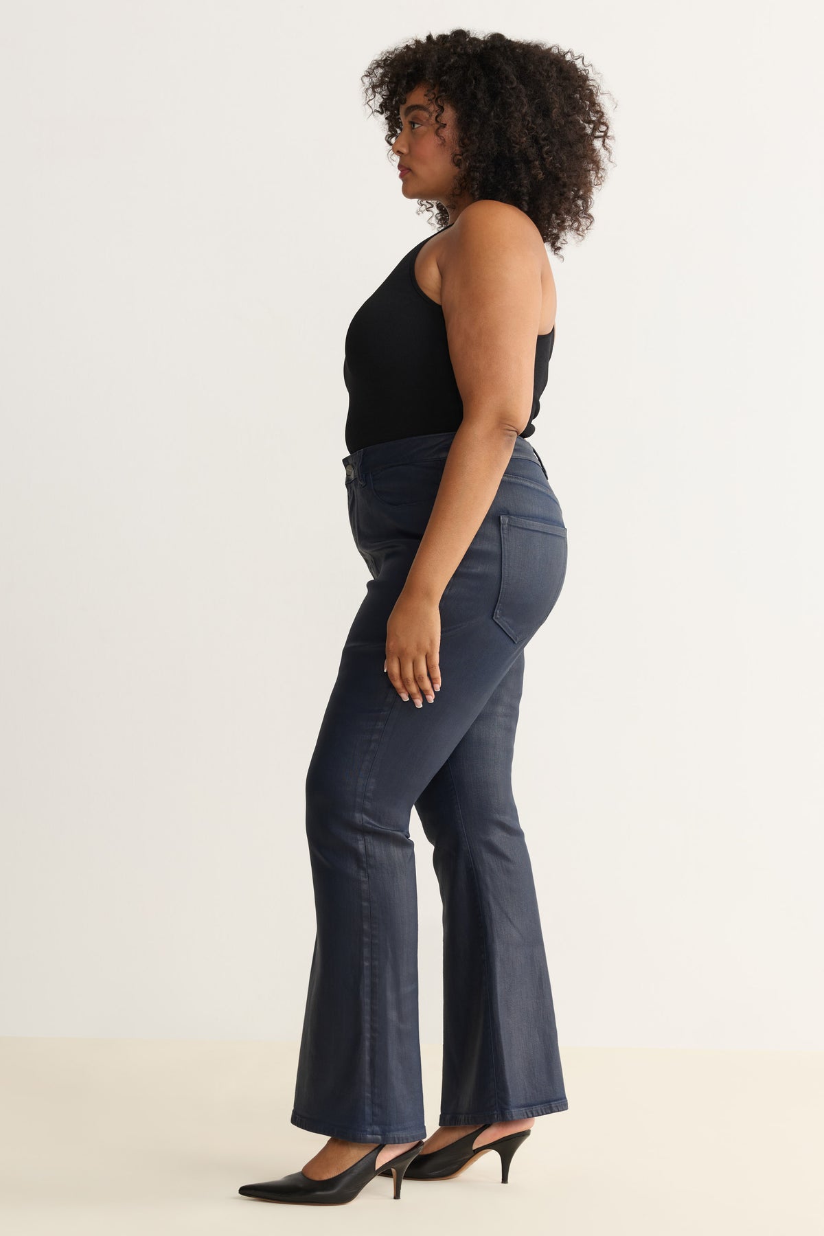 NAO STRETCH PLUS - HIGH RISE BOOTCUT JEANS | COATED SHALLOWS