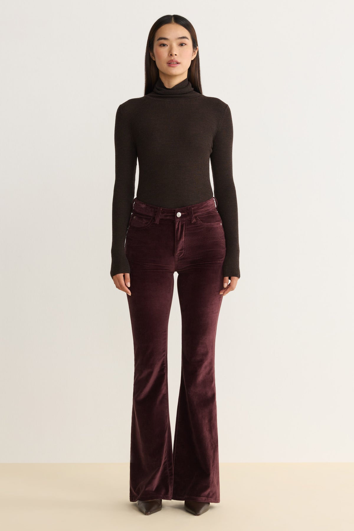 MIA - FLARE PANTS | OXBLOOD