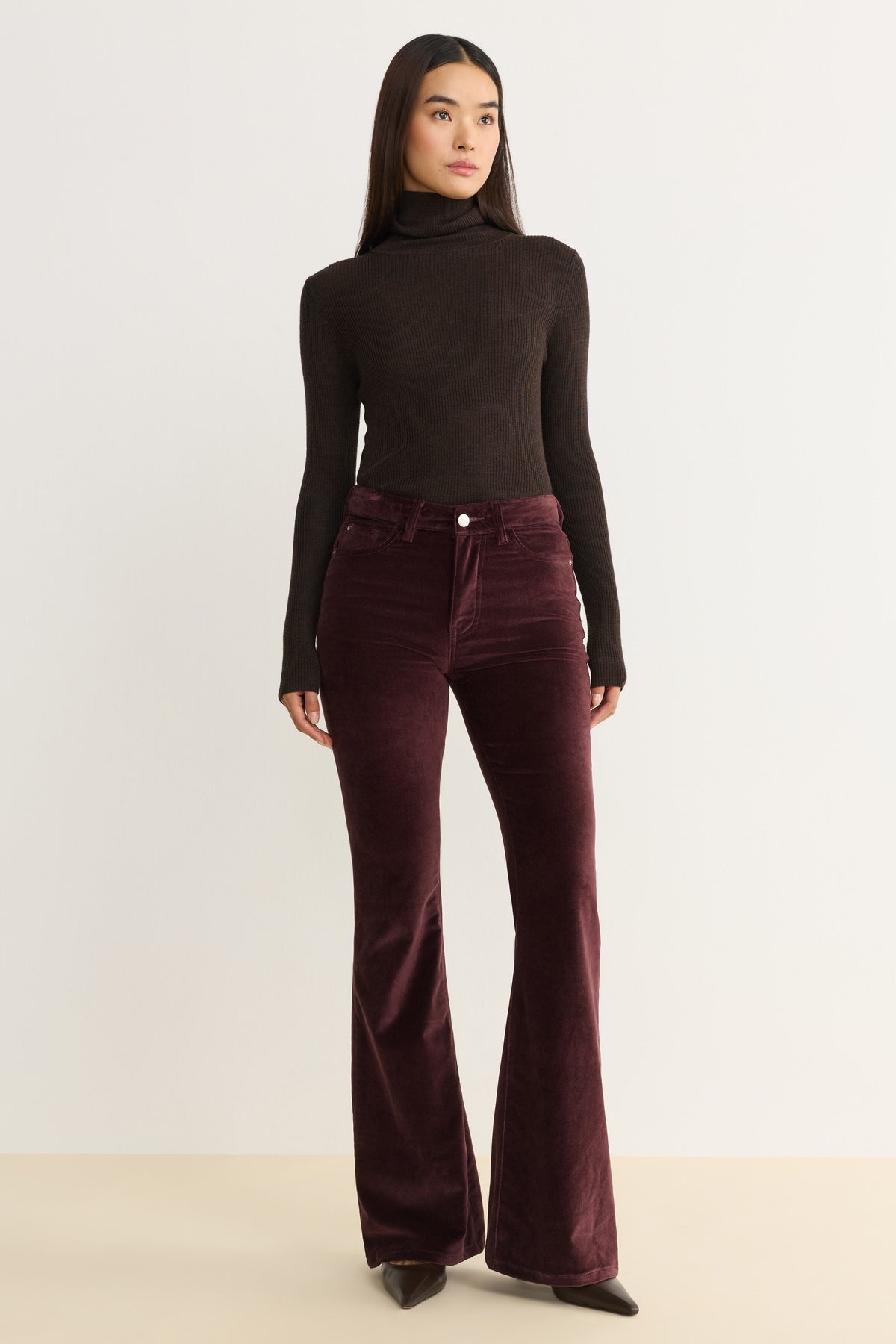 MIA - FLARE PANTS | OXBLOOD
