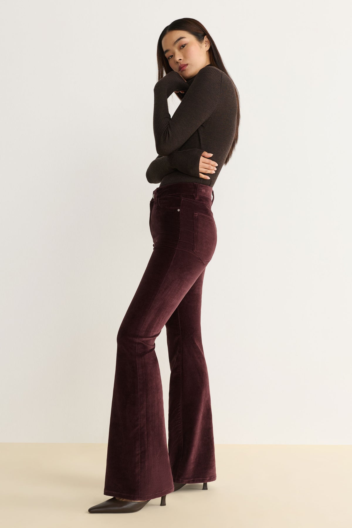 MIA - FLARE PANTS | OXBLOOD