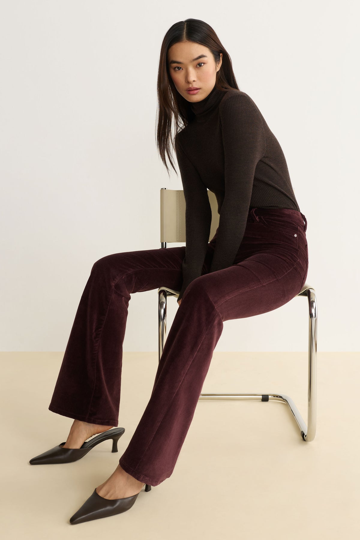 MIA - FLARE PANTS | OXBLOOD
