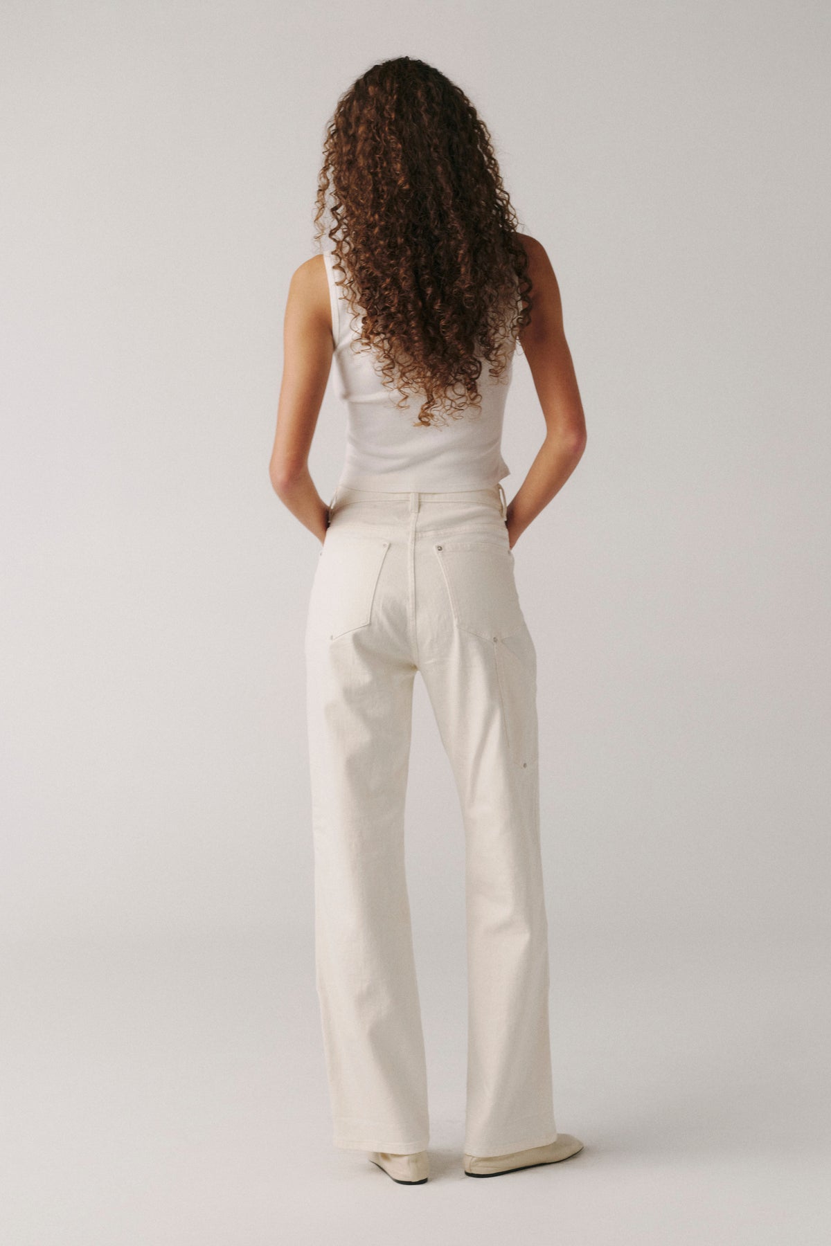 SAT - 90'S UTILITY STRAIGHT JEANS | ECRU