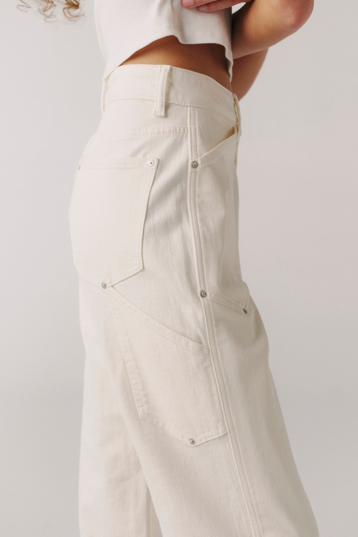 SAT - 90'S UTILITY STRAIGHT JEANS | ECRU